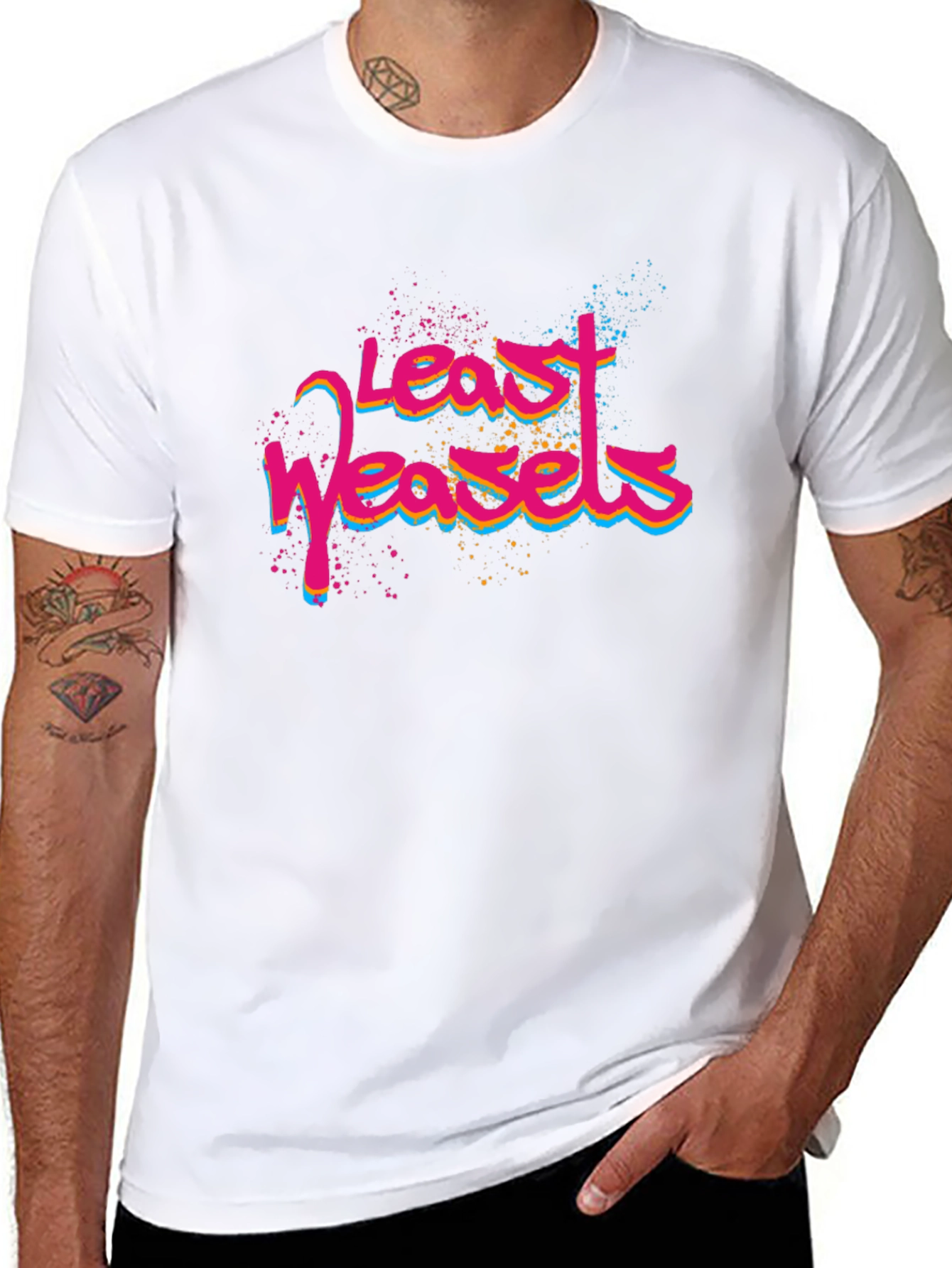 Least Weasels T-Shirt - Mens Black Graphic Tee