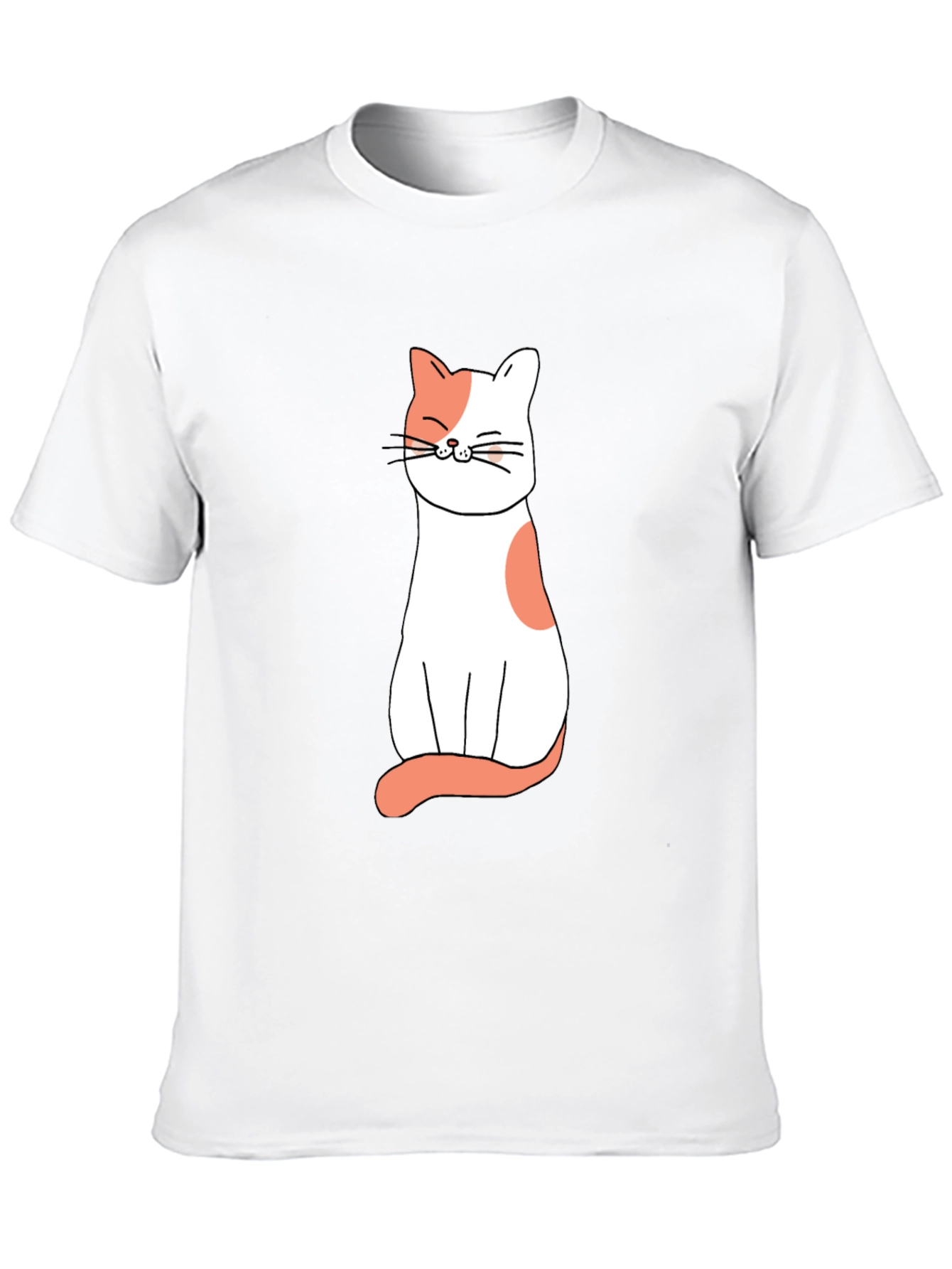 Cute Cat Graphic Tee - Black Unisex T-Shirt