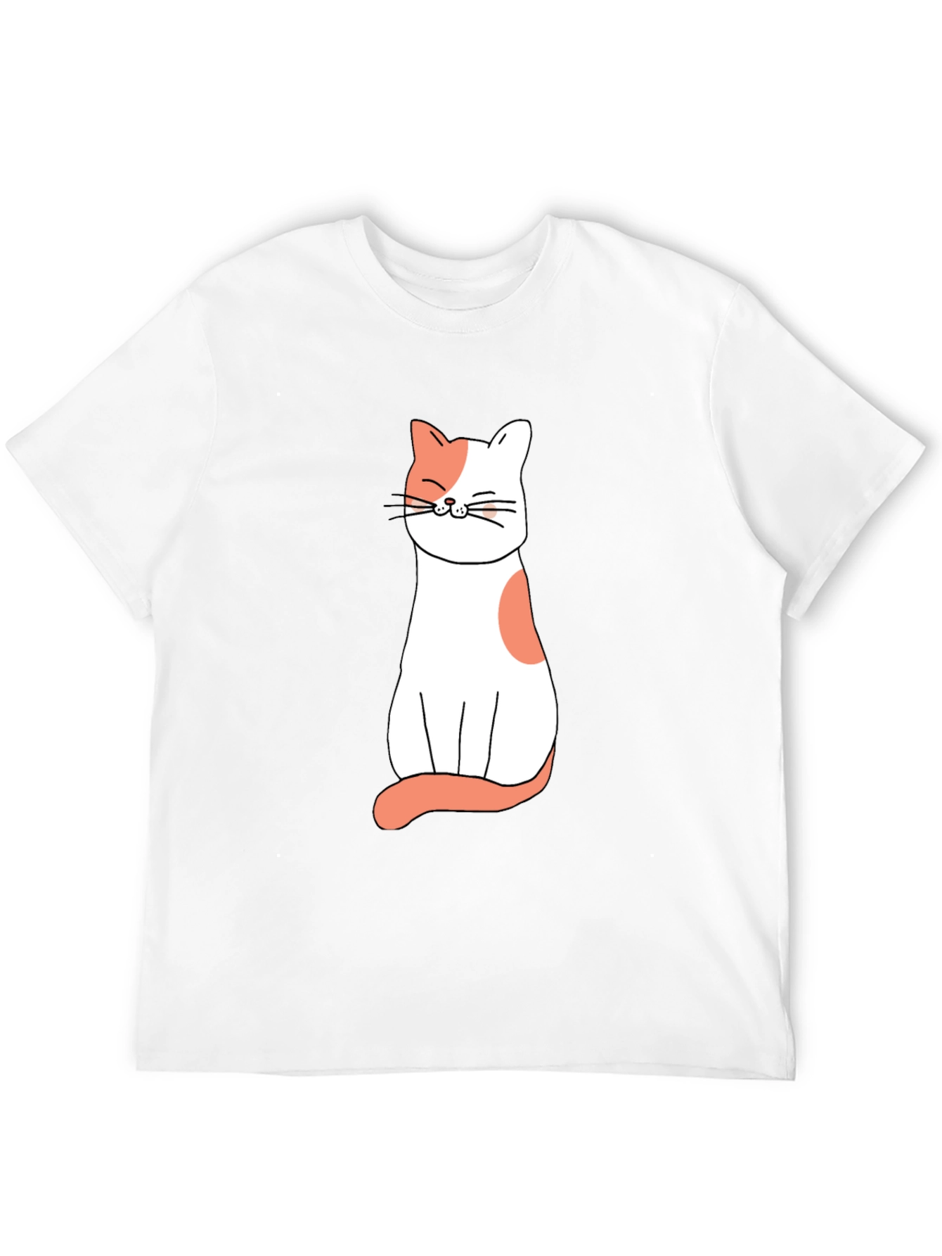 Cute Cat Graphic Tee - Black Unisex T-Shirt