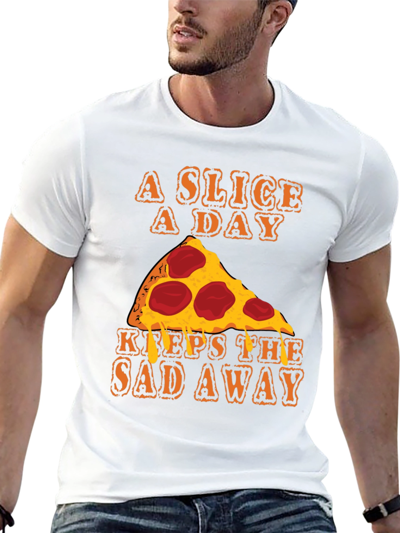 Pizza Slice A Day Funny T-Shirt