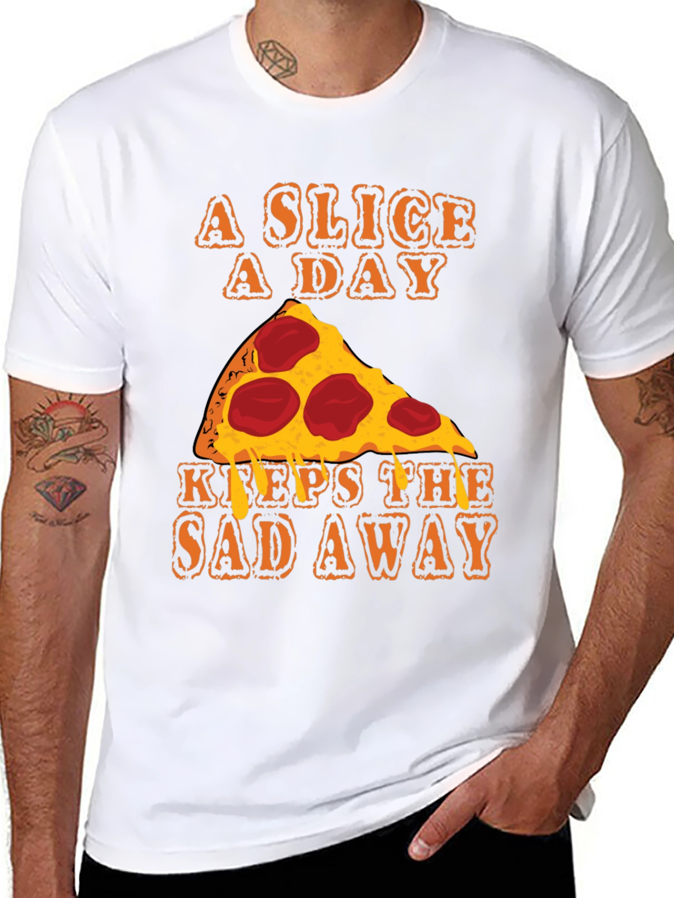 Pizza Slice A Day Funny T-Shirt