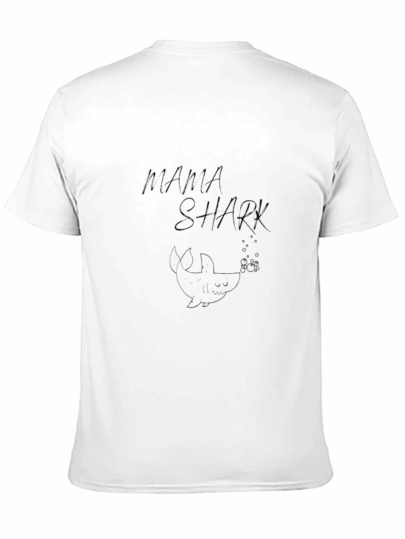 Mama Shark Graphic Tee - Black Cotton Shirt