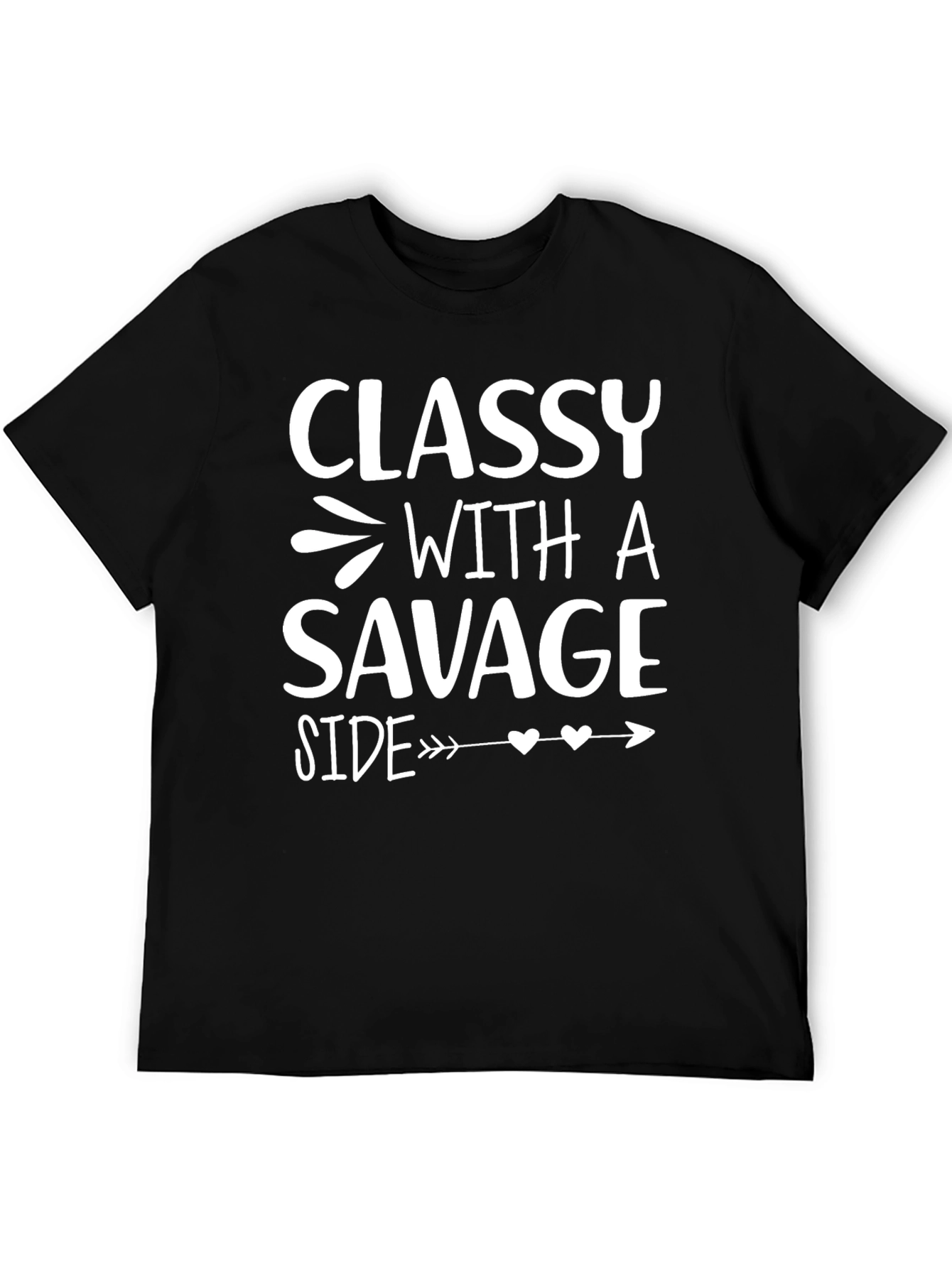 Classy with a Savage Side Graphic Tee - Black