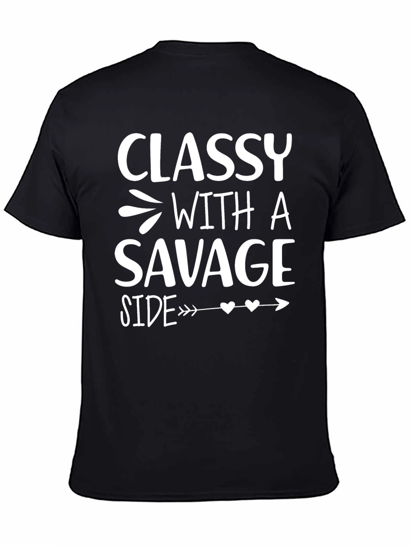 Classy with a Savage Side Graphic Tee - Black