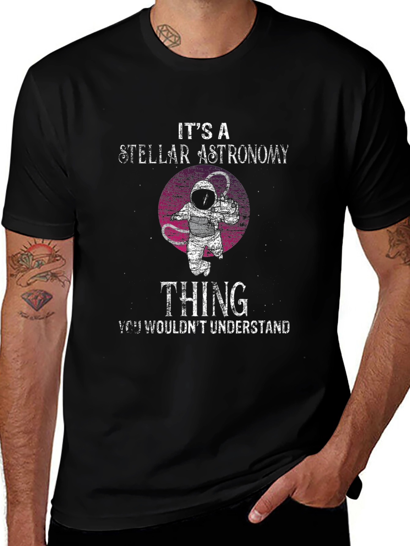 Stellar Astronomy T-Shirt - Spaceman Design