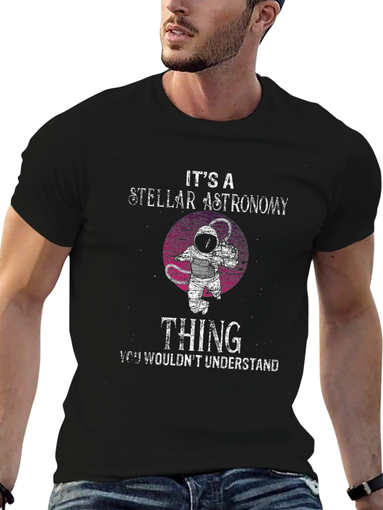 Stellar Astronomy T-Shirt - Spaceman Design