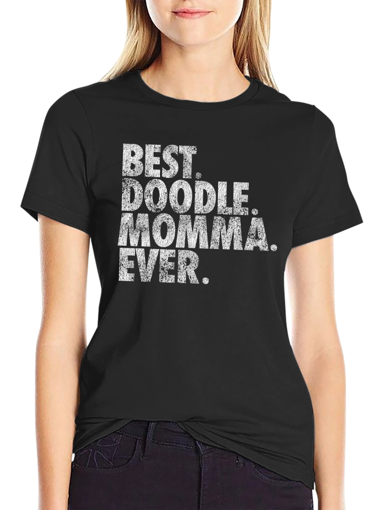 Best Doodle Momma Ever T-Shirt - Black