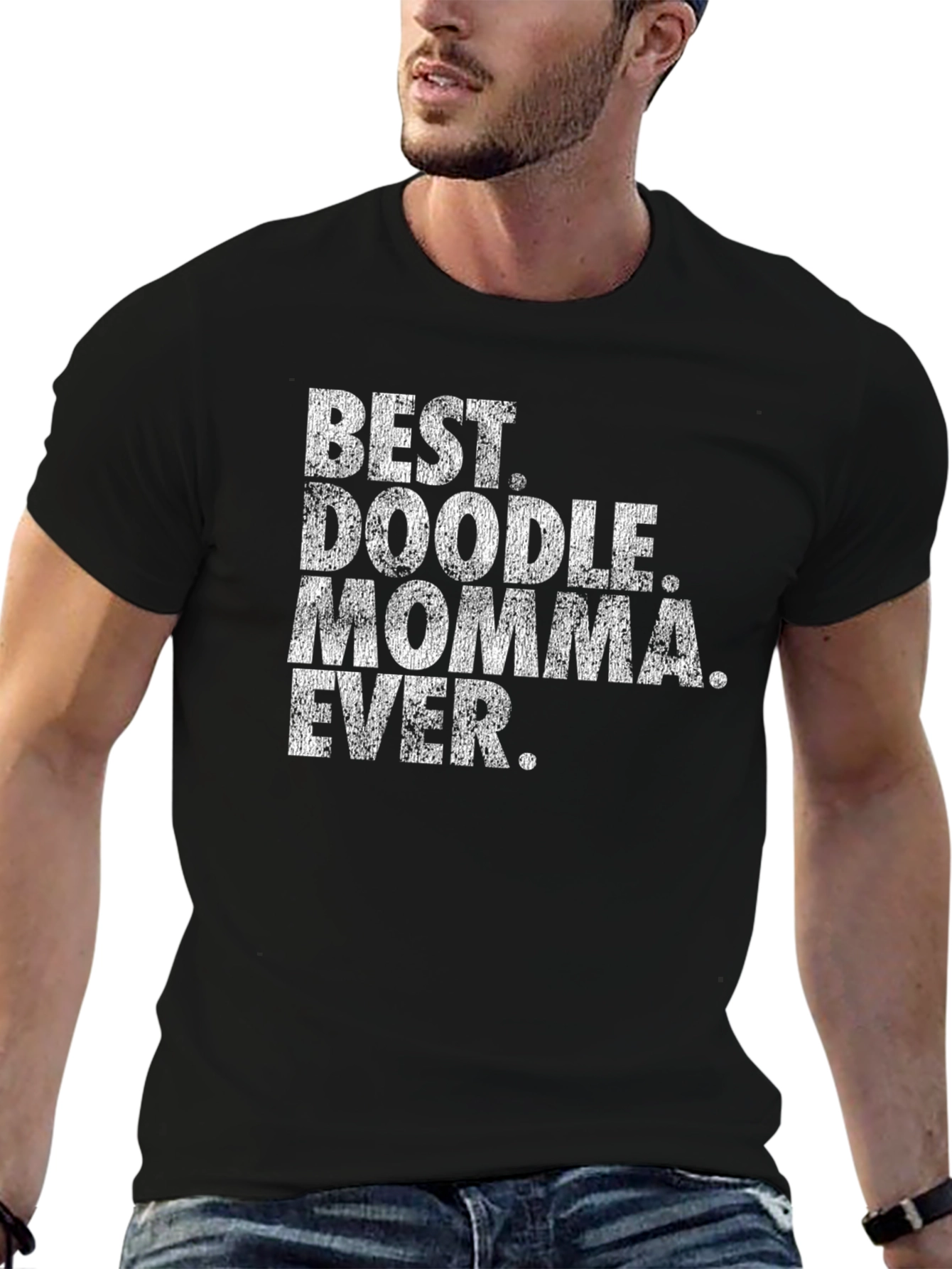Best Doodle Momma Ever T-Shirt - Black
