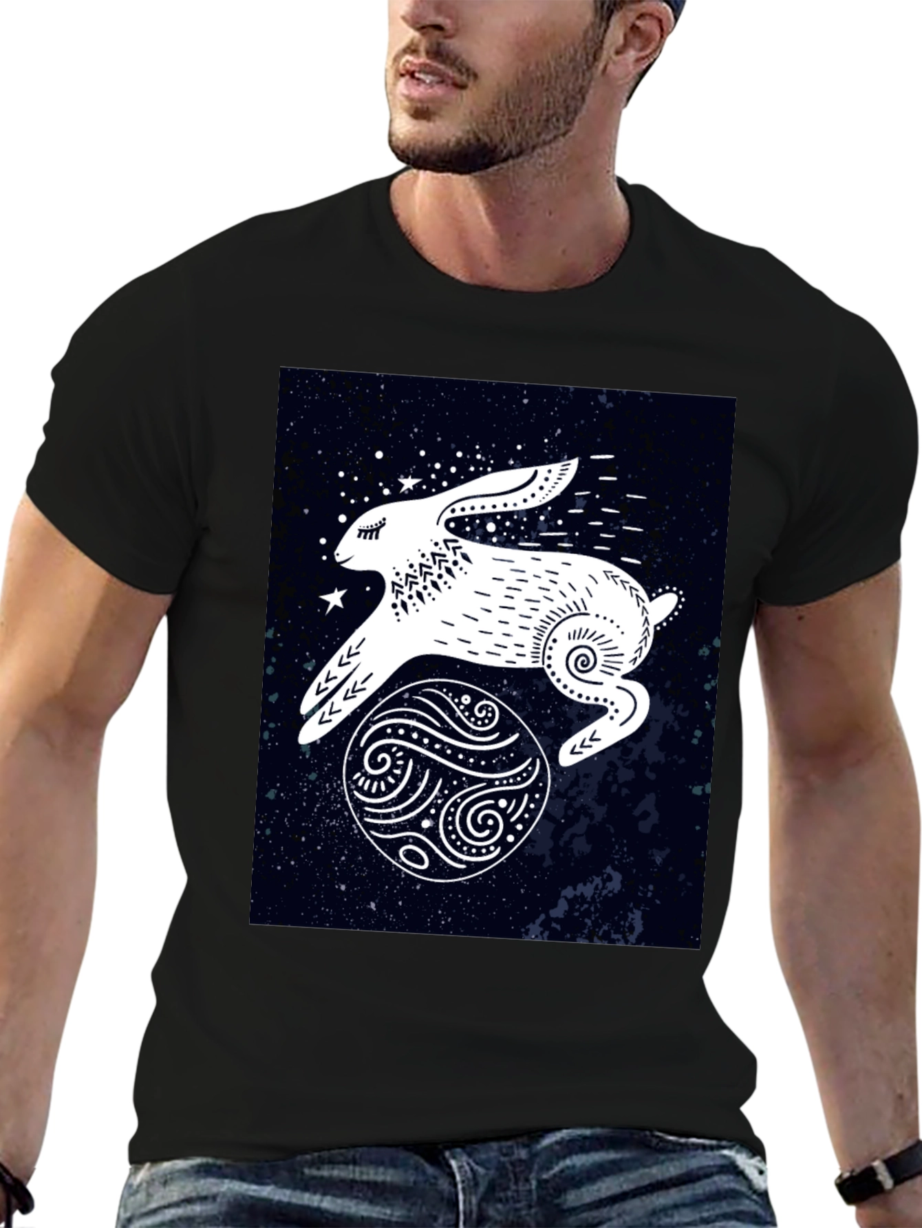 Rabbit in Space Graphic Tee