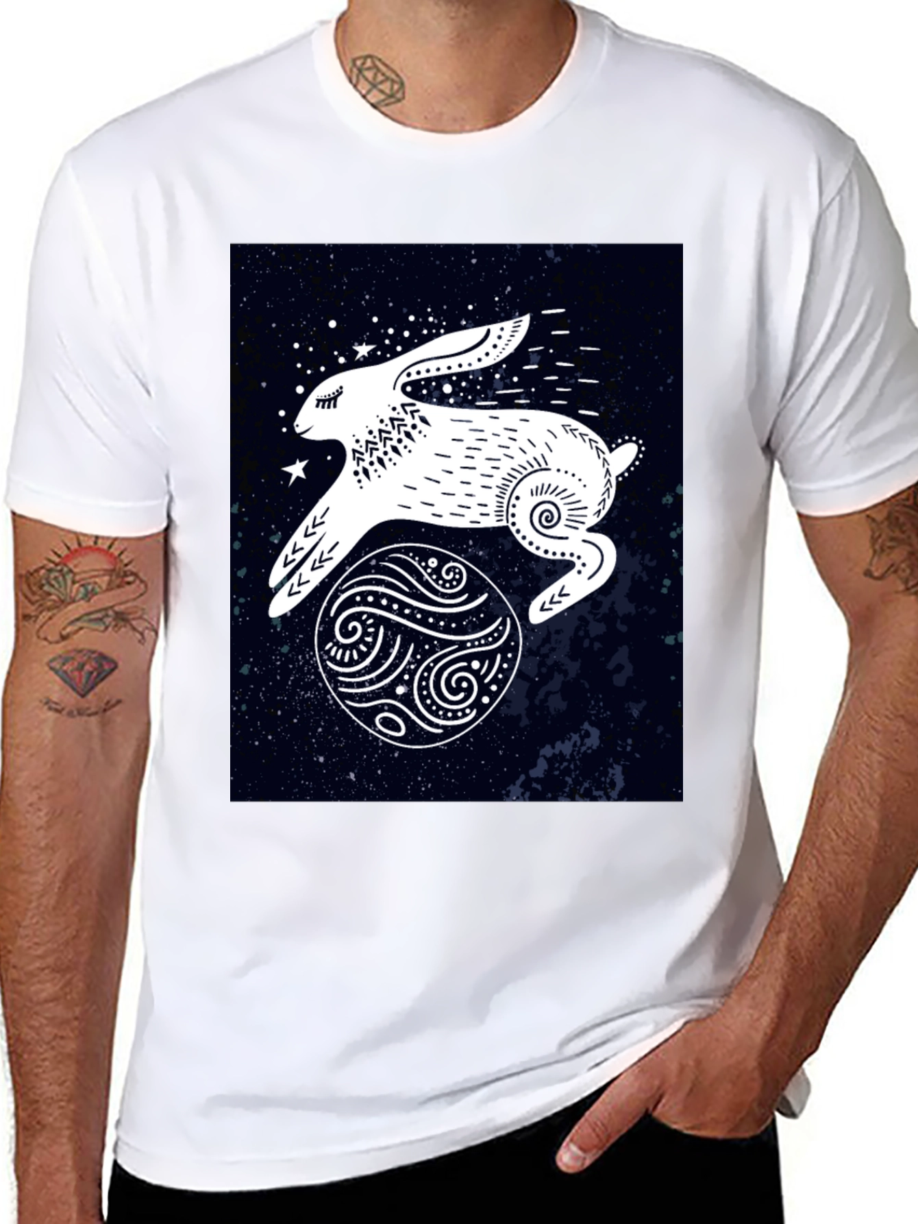 Rabbit in Space Graphic Tee