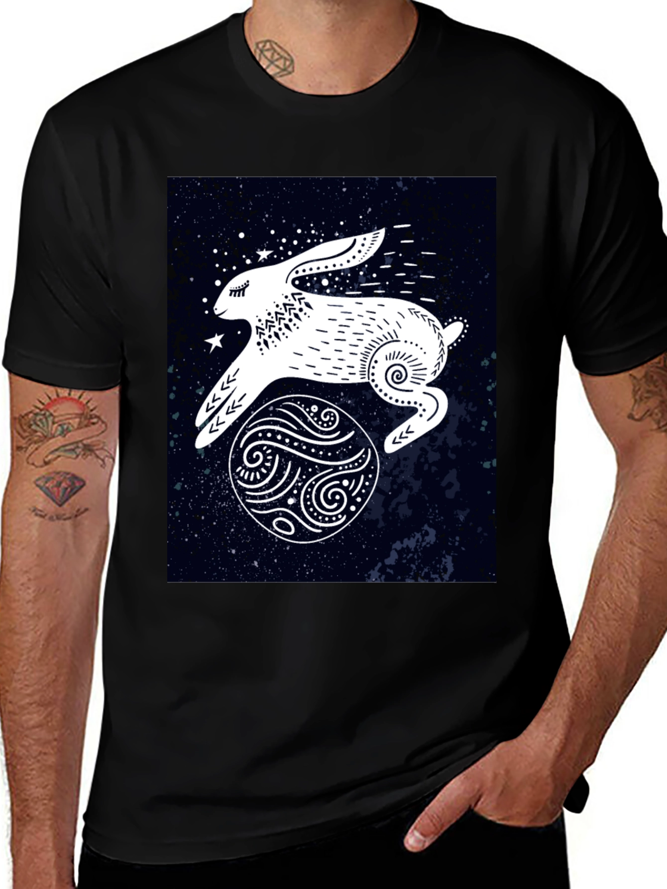 Rabbit in Space Graphic Tee