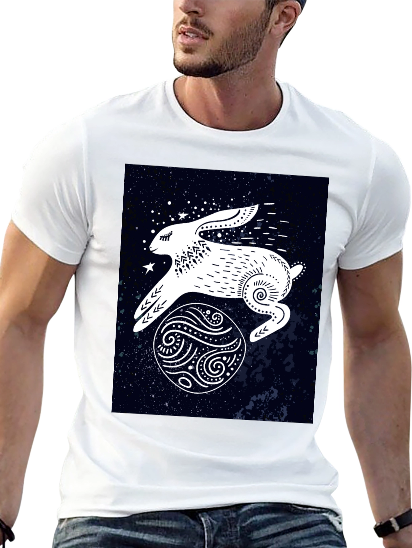 Rabbit in Space Graphic Tee