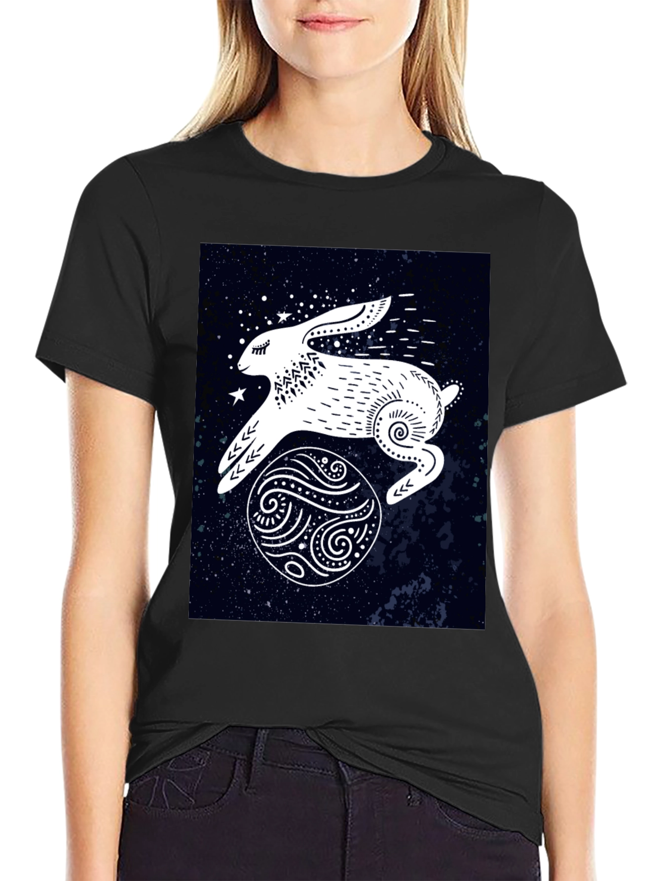 Rabbit in Space Graphic Tee