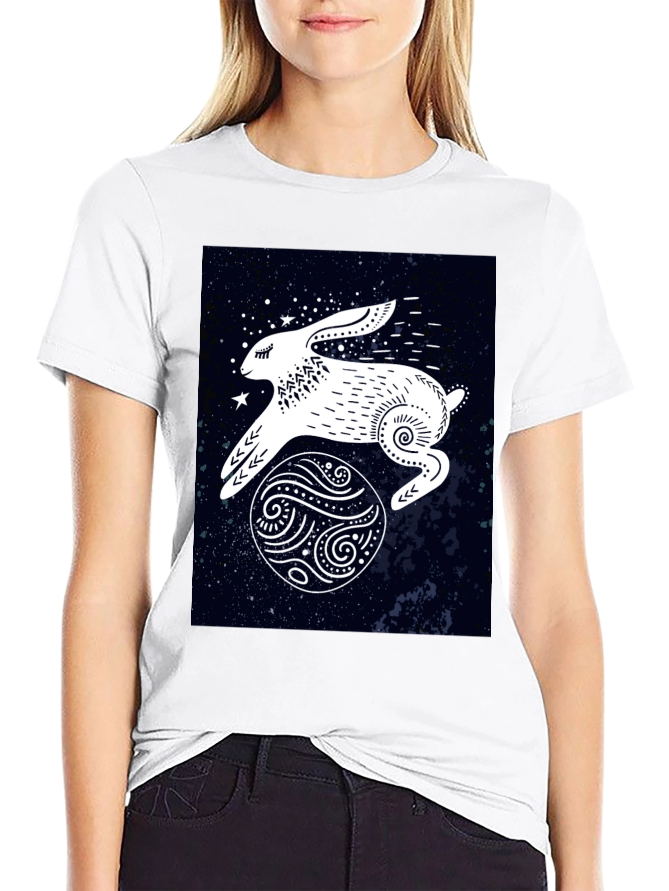Rabbit in Space Graphic Tee