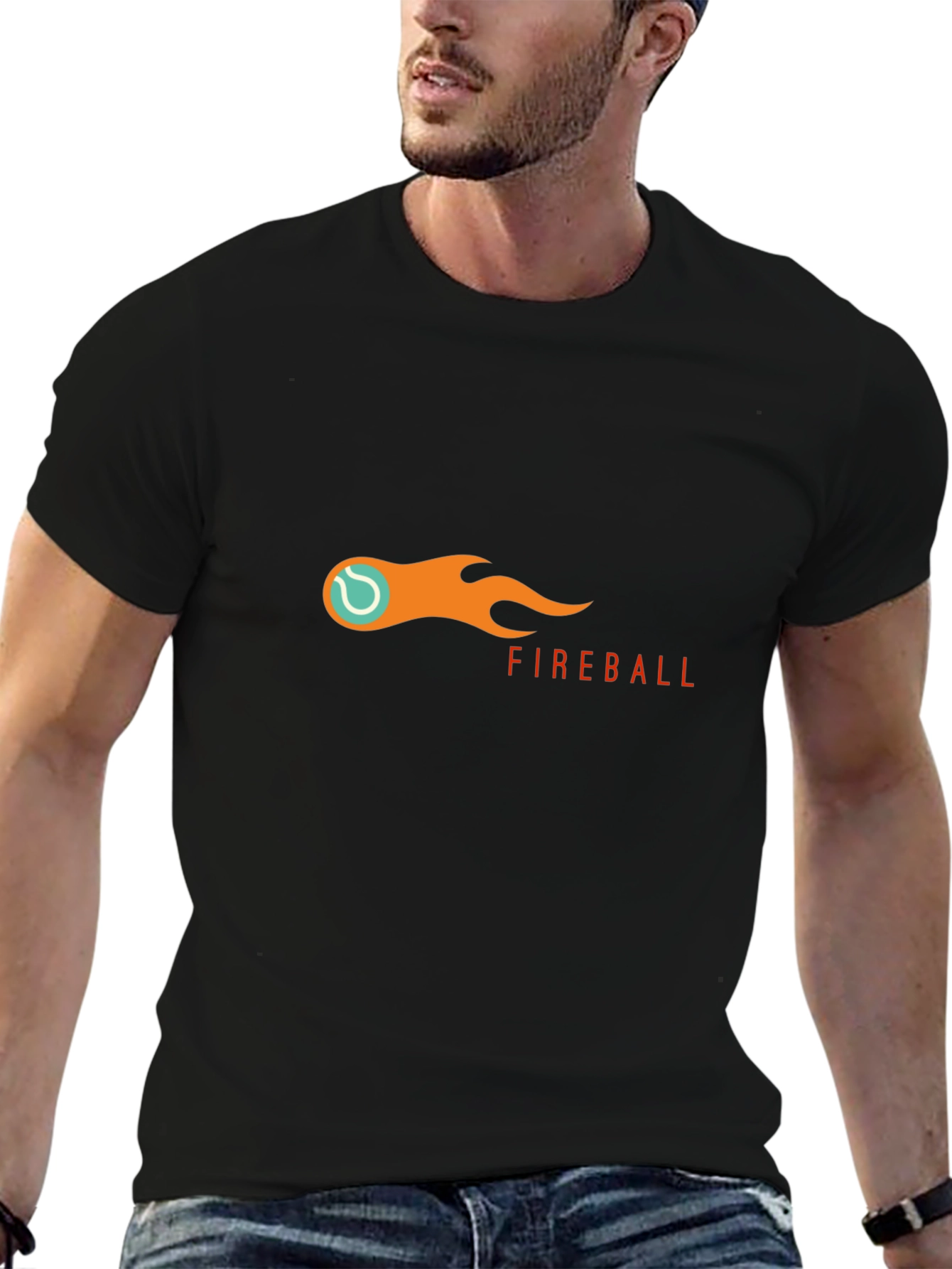 Fireball Graphic Tee - Black Short Sleeve