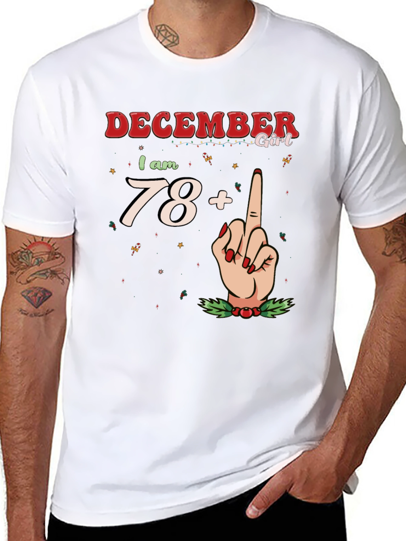 December Girl 78+ T-Shirt - Holiday Birthday Tee