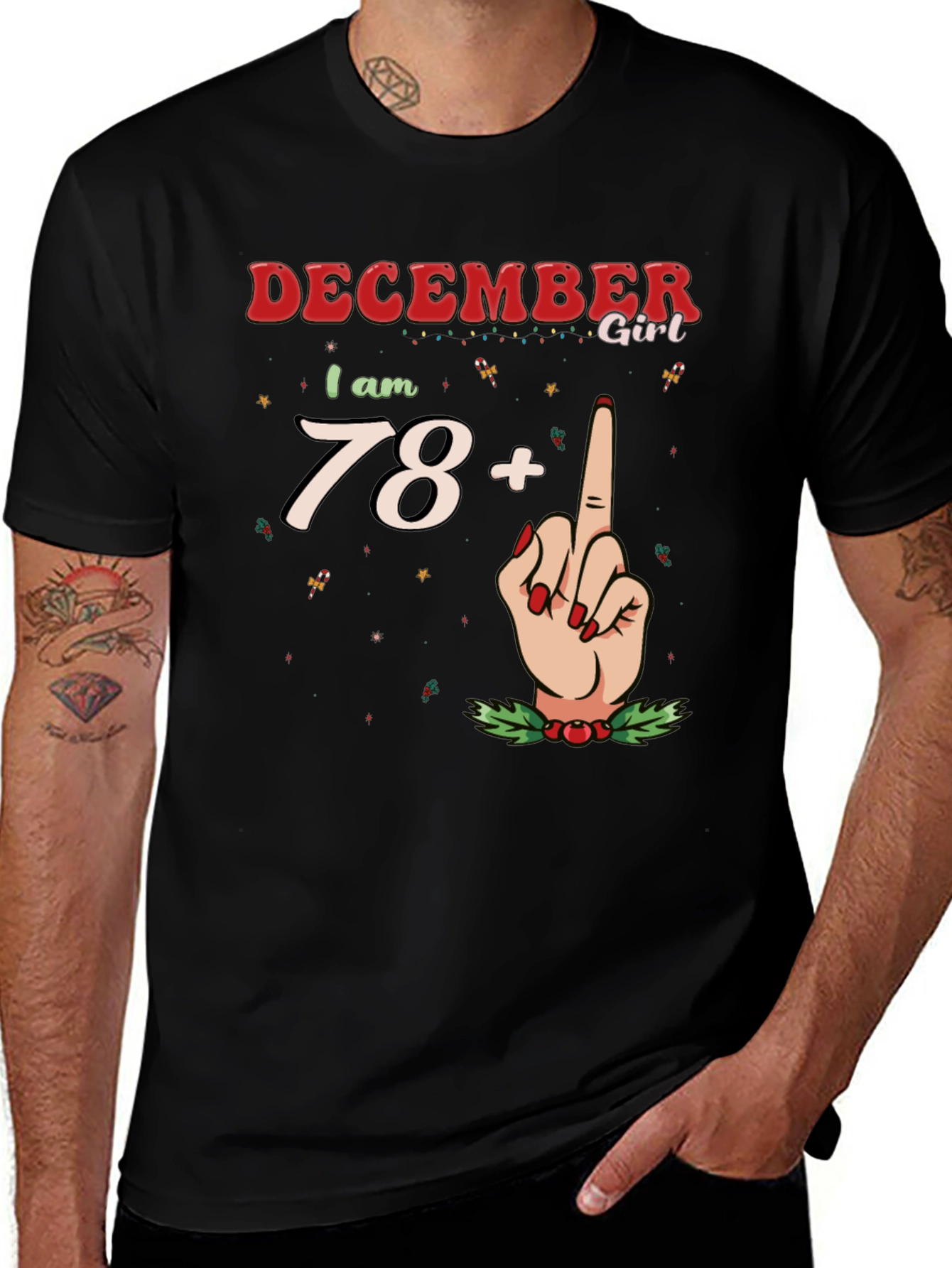 December Girl 78+ T-Shirt - Holiday Birthday Tee