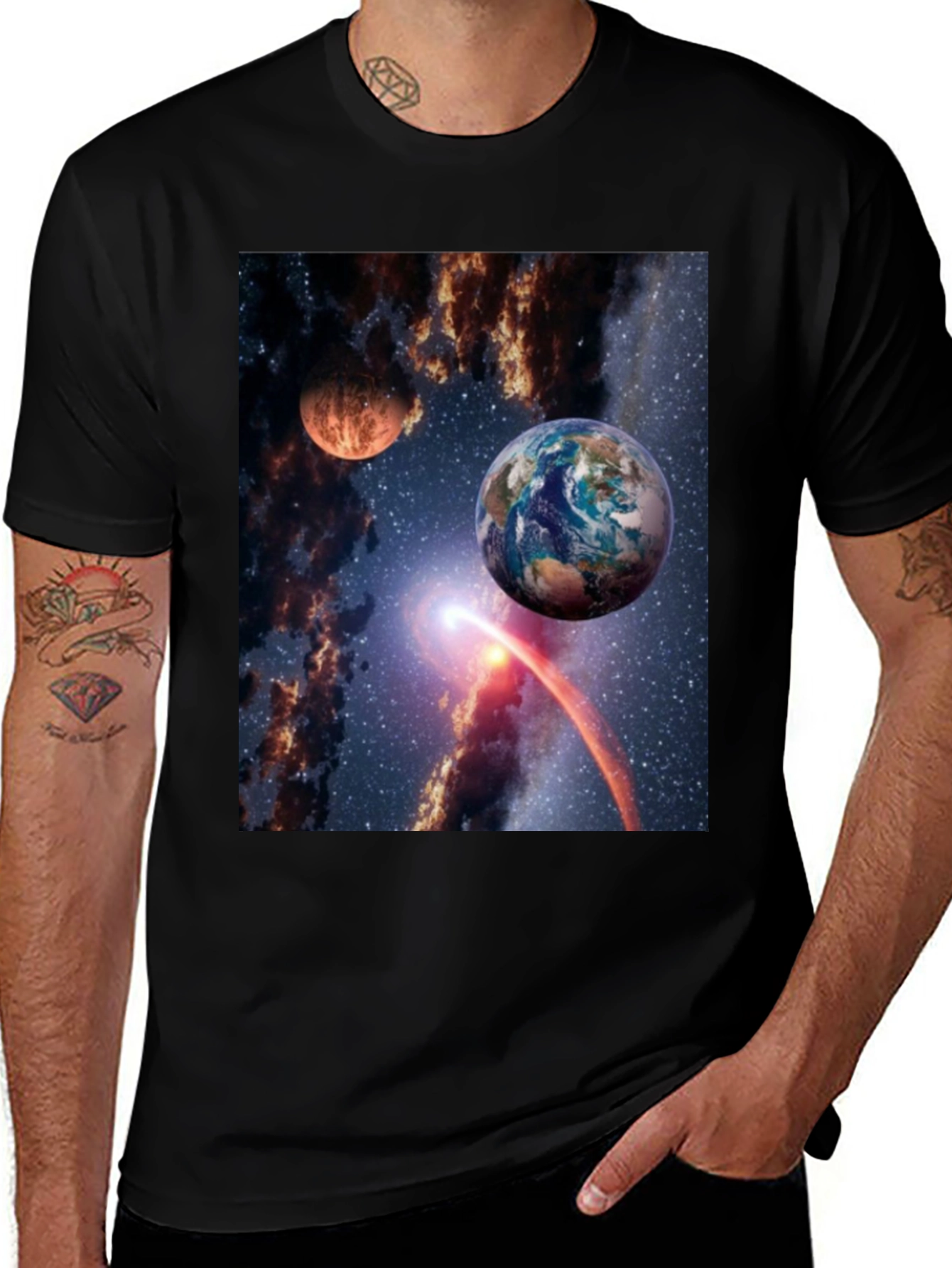 Cosmic T-Shirt: Planets in Space Graphic Tee