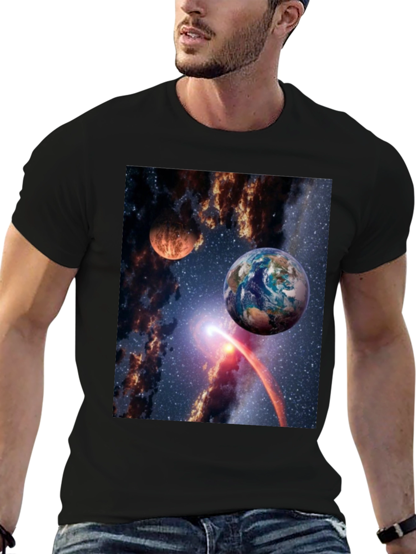 Cosmic T-Shirt: Planets in Space Graphic Tee