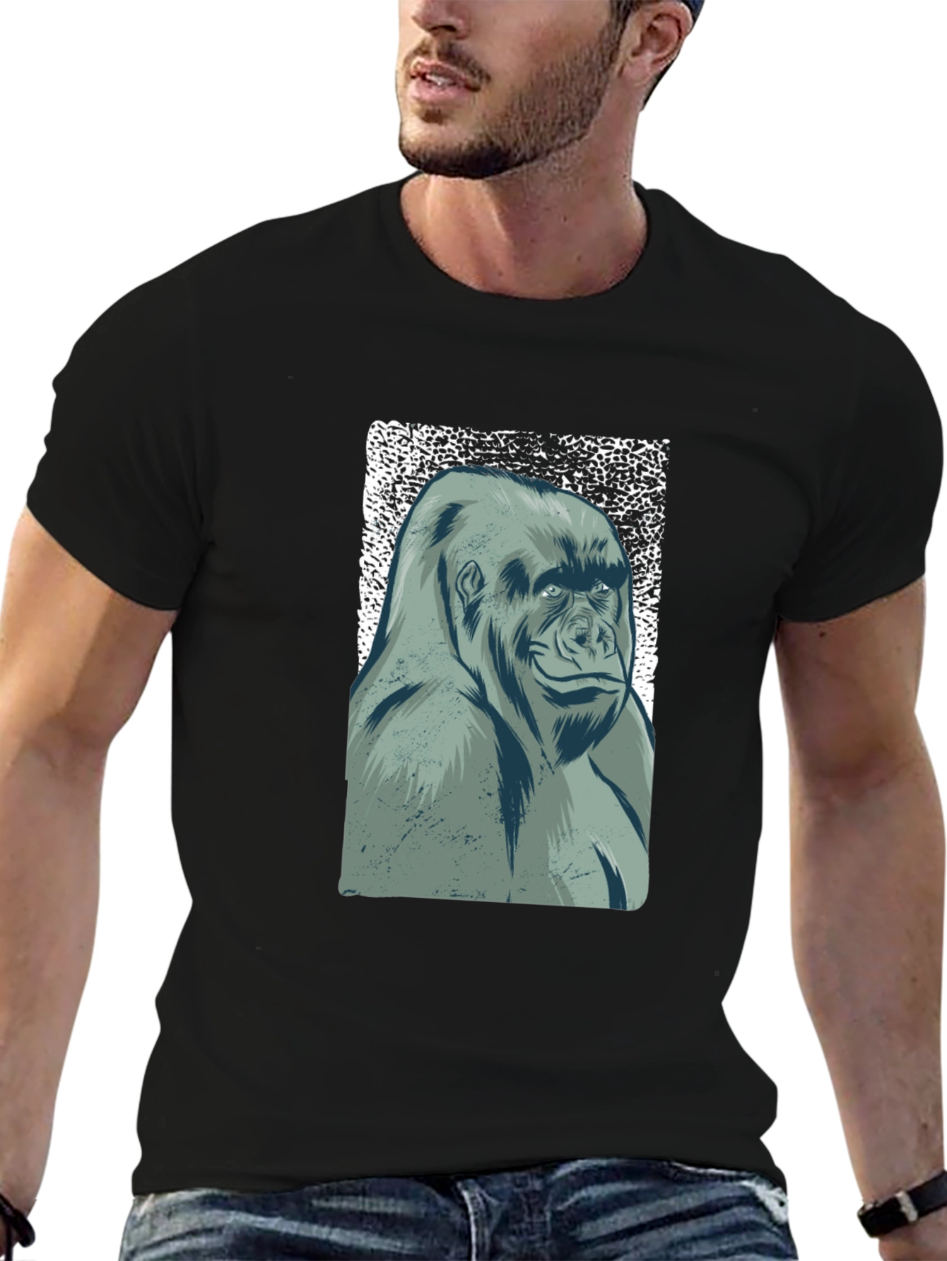 Cool Gorilla Graphic Black T-Shirt