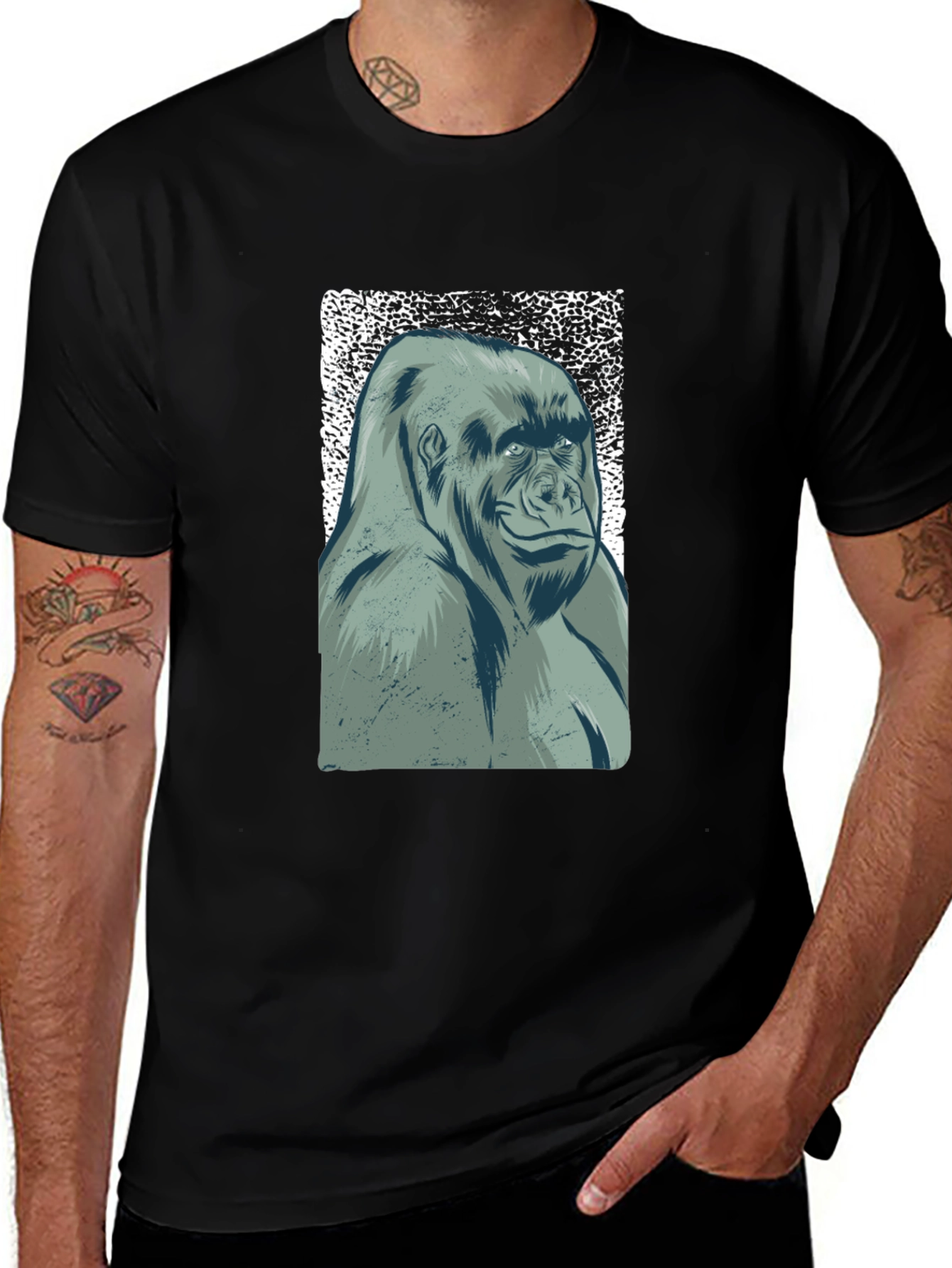 Cool Gorilla Graphic Black T-Shirt