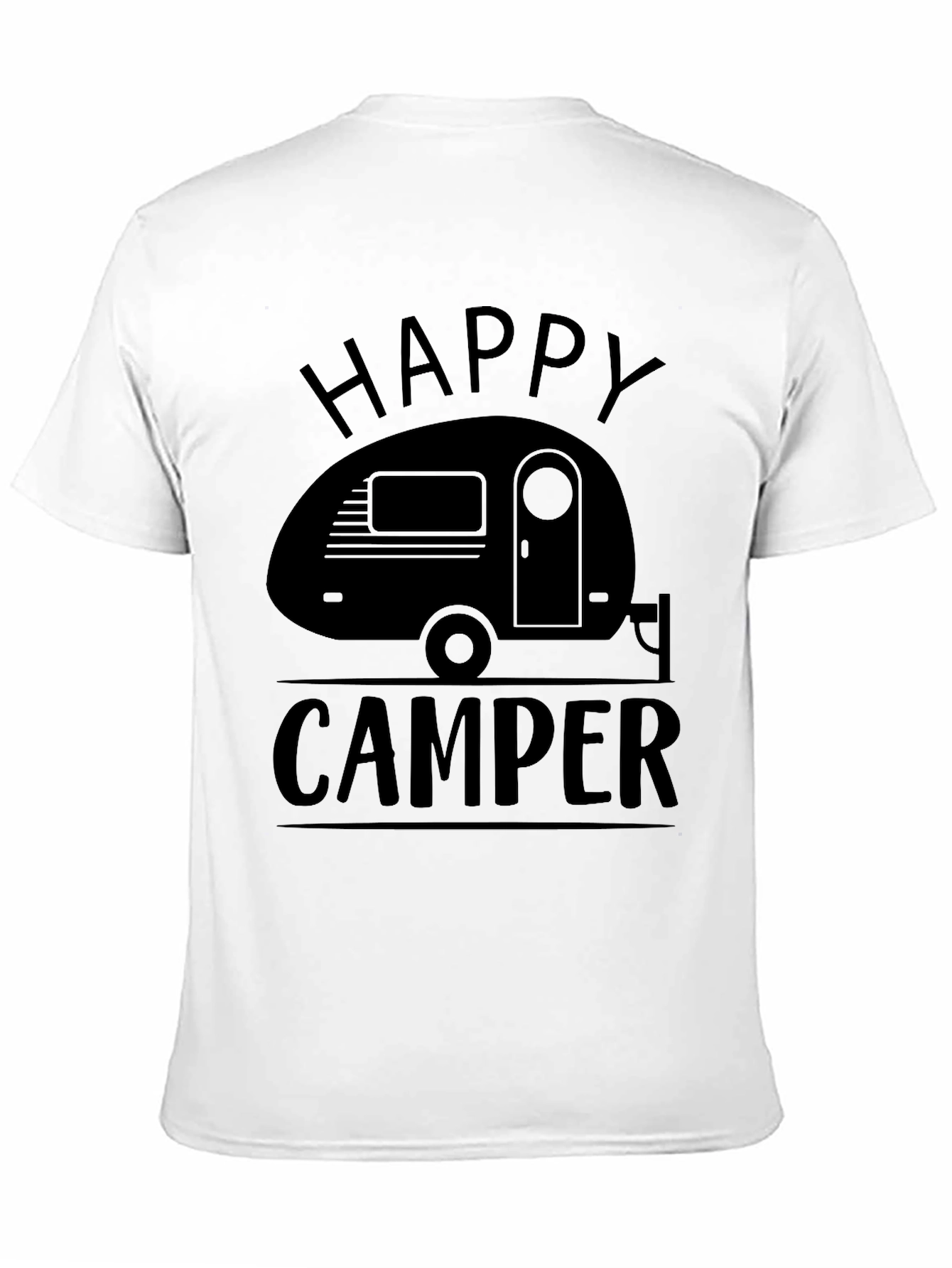 Happy Camper Graphic Tee - Black Camping T-Shirt
