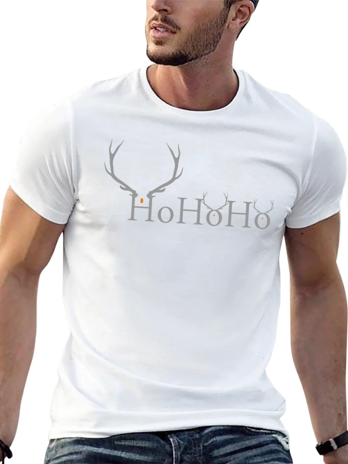 Ho Ho Ho Reindeer Graphic Tee