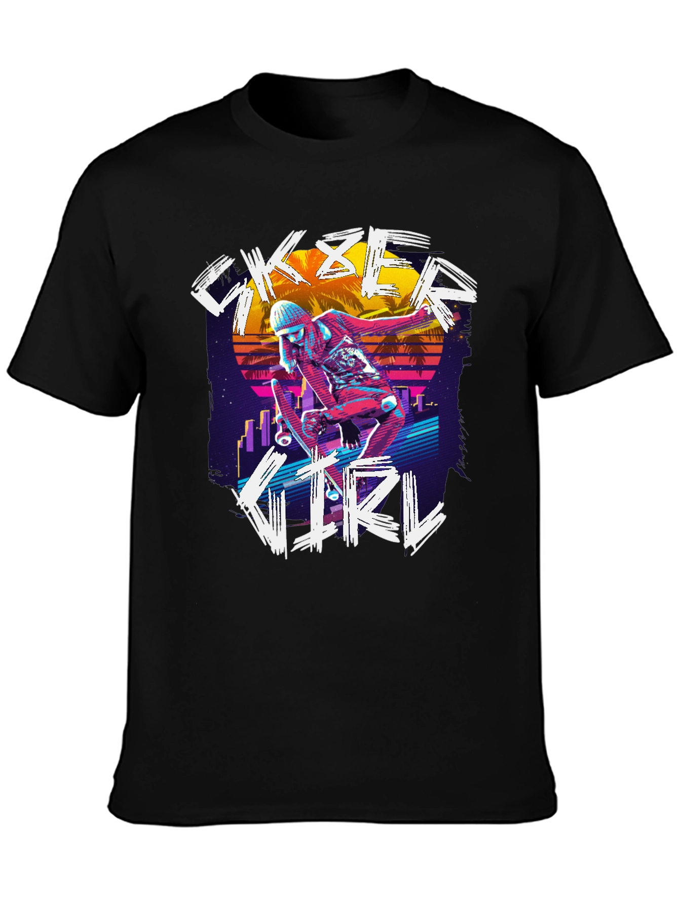 Skater Girl Retro T-Shirt