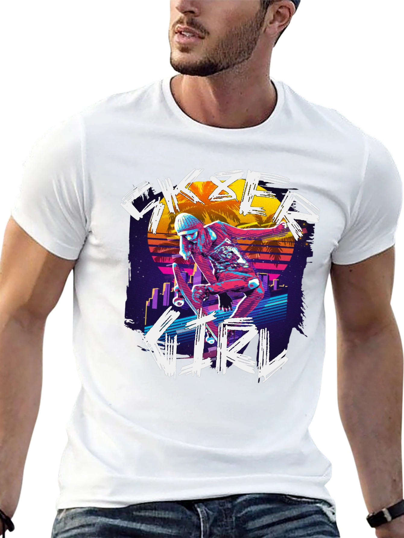 Skater Girl Retro T-Shirt