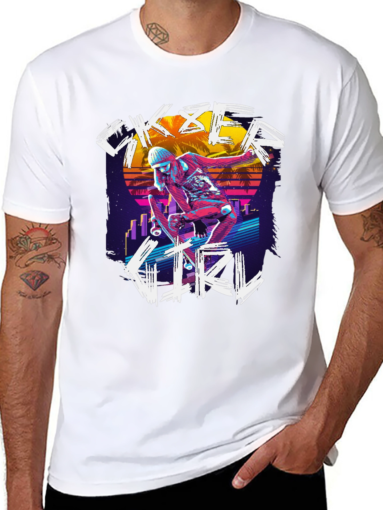 Skater Girl Retro T-Shirt