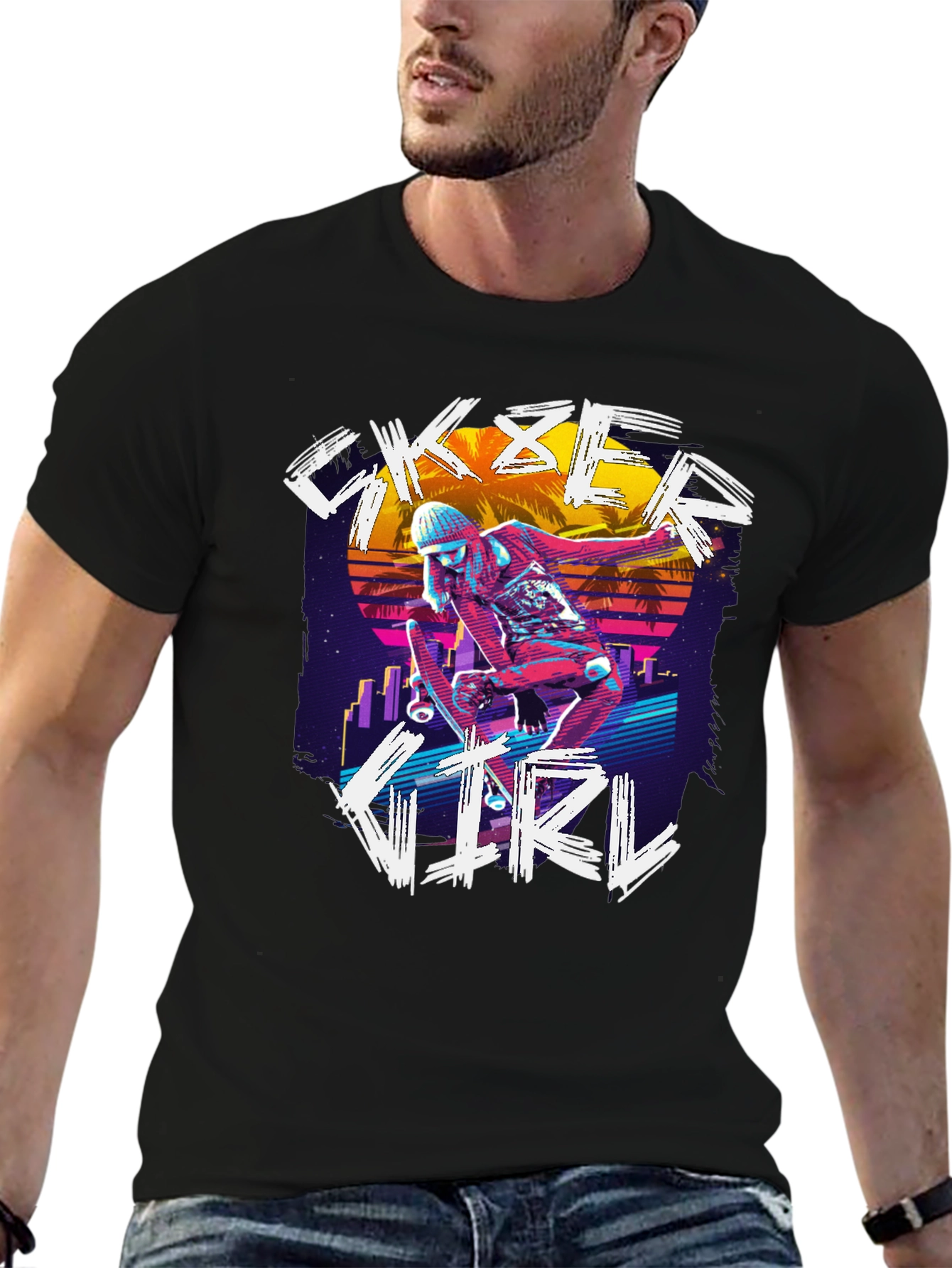 Skater Girl Retro T-Shirt