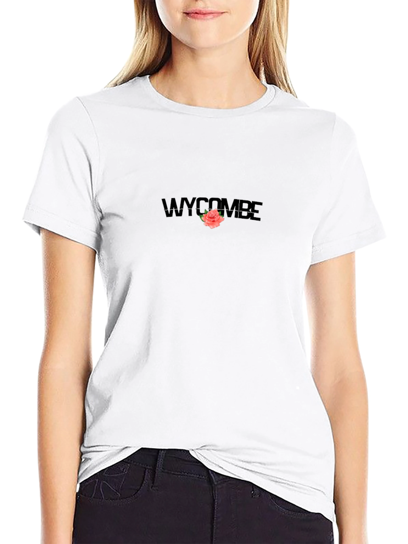 Wycombe Rose Graphic Black T-Shirt