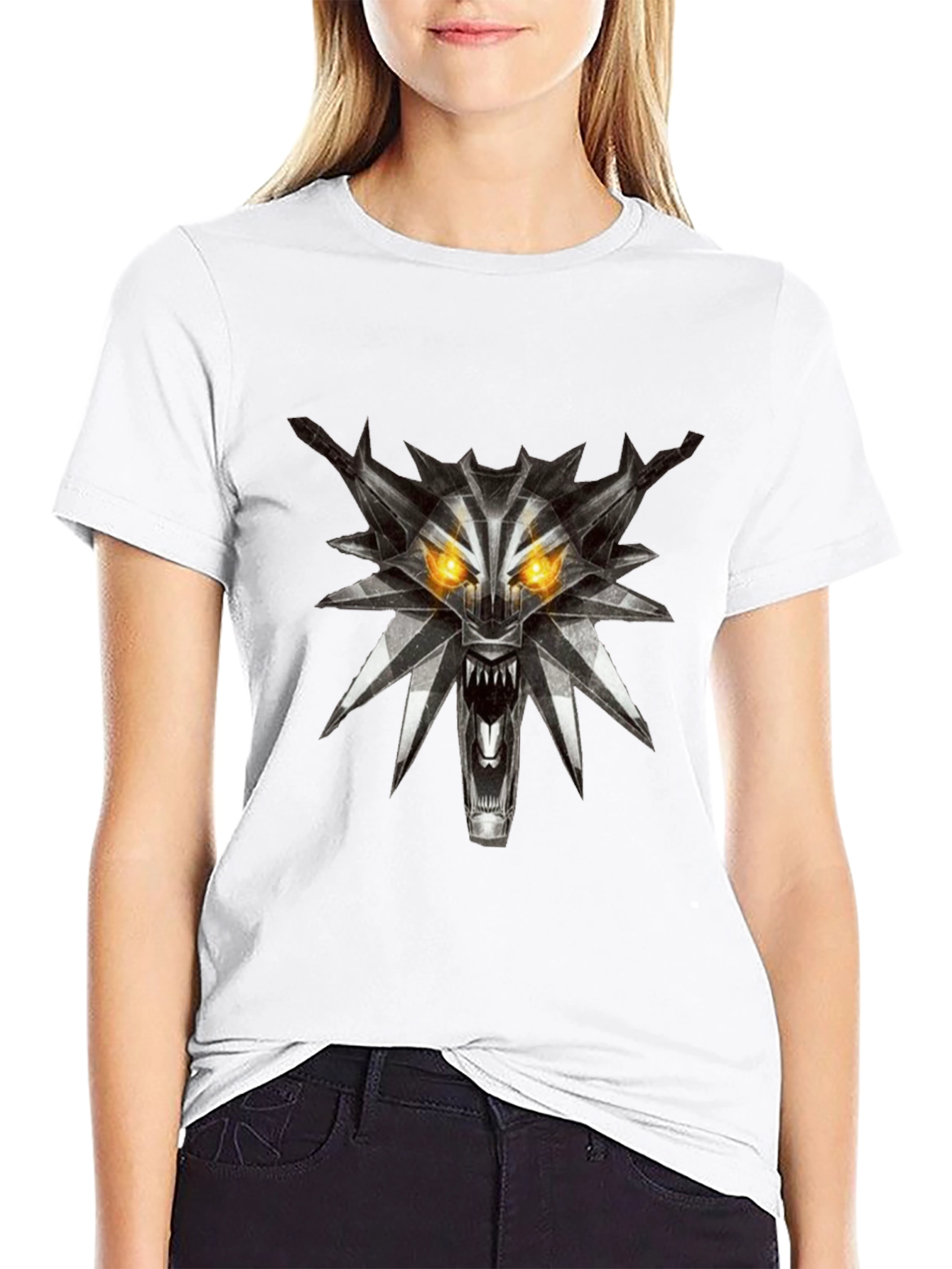 The Witcher Wolf Medallion Black T-Shirt