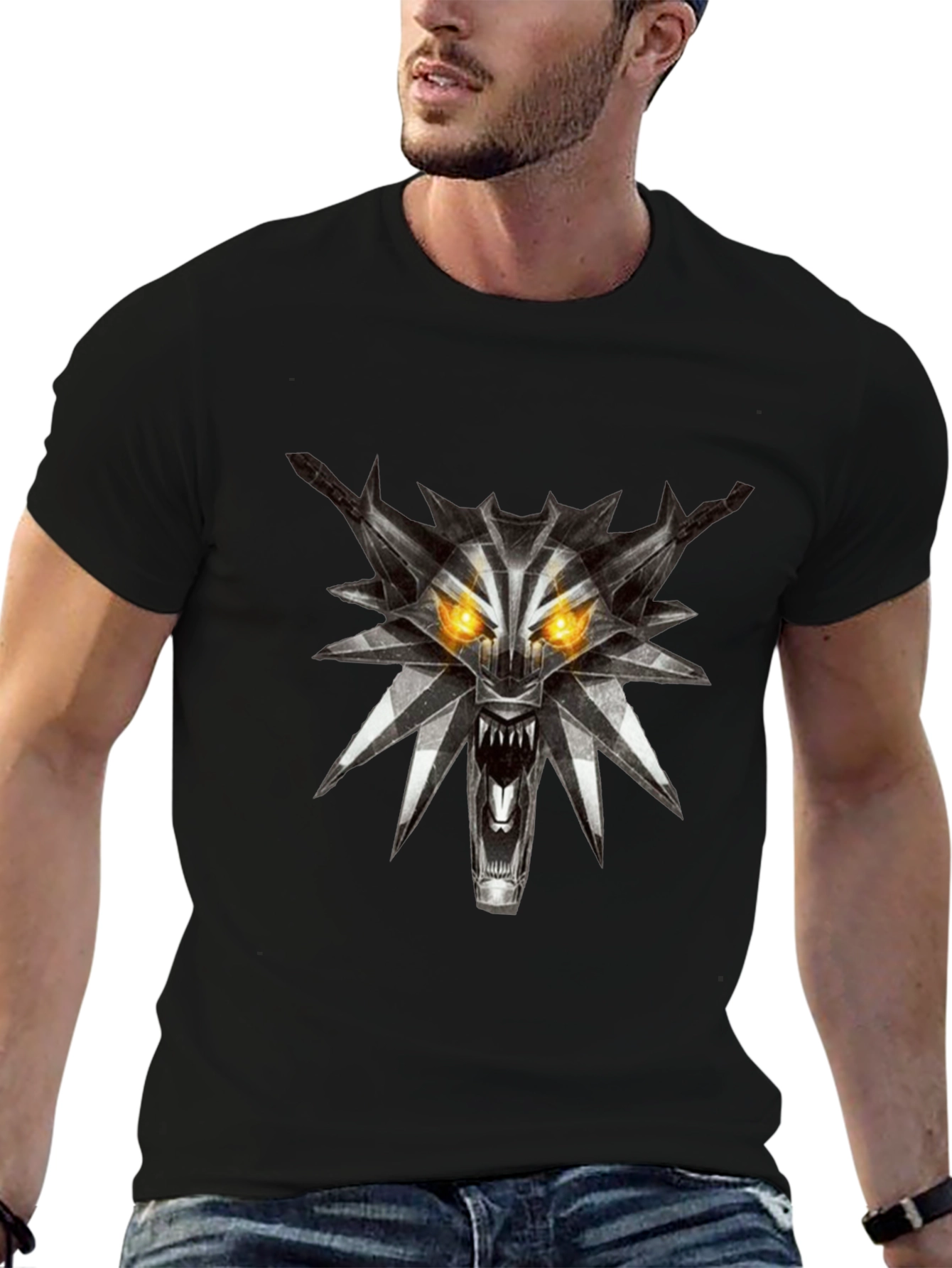 The Witcher Wolf Medallion Black T-Shirt