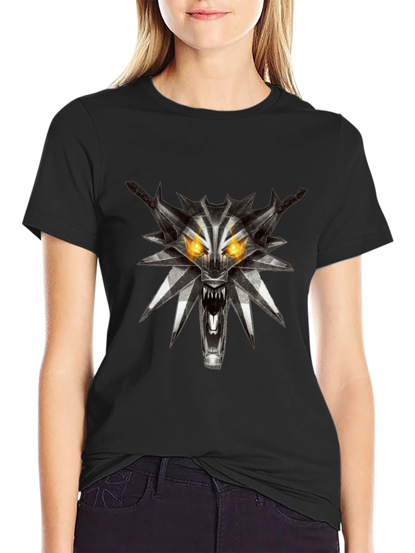 The Witcher Wolf Medallion Black T-Shirt