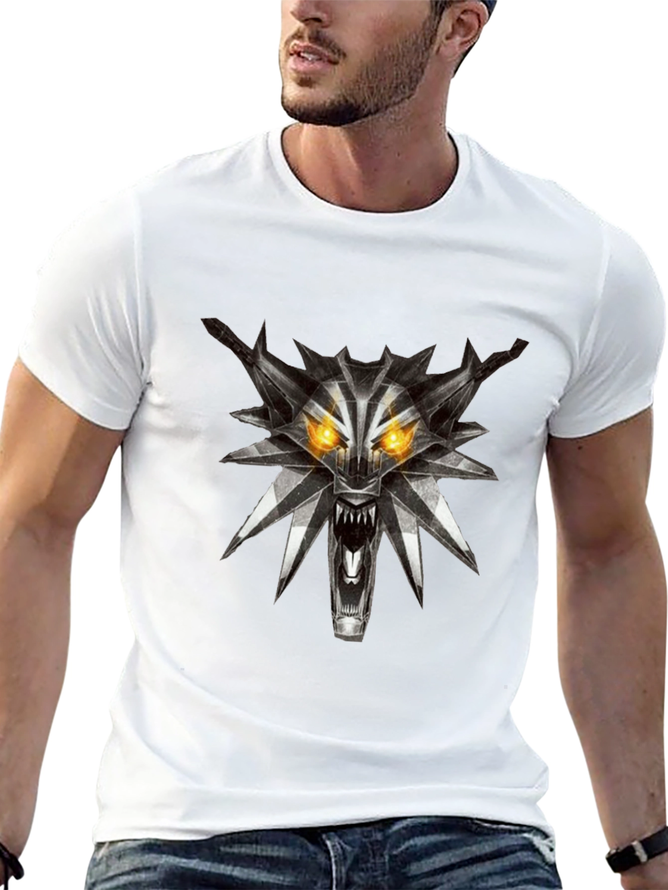 The Witcher Wolf Medallion Black T-Shirt