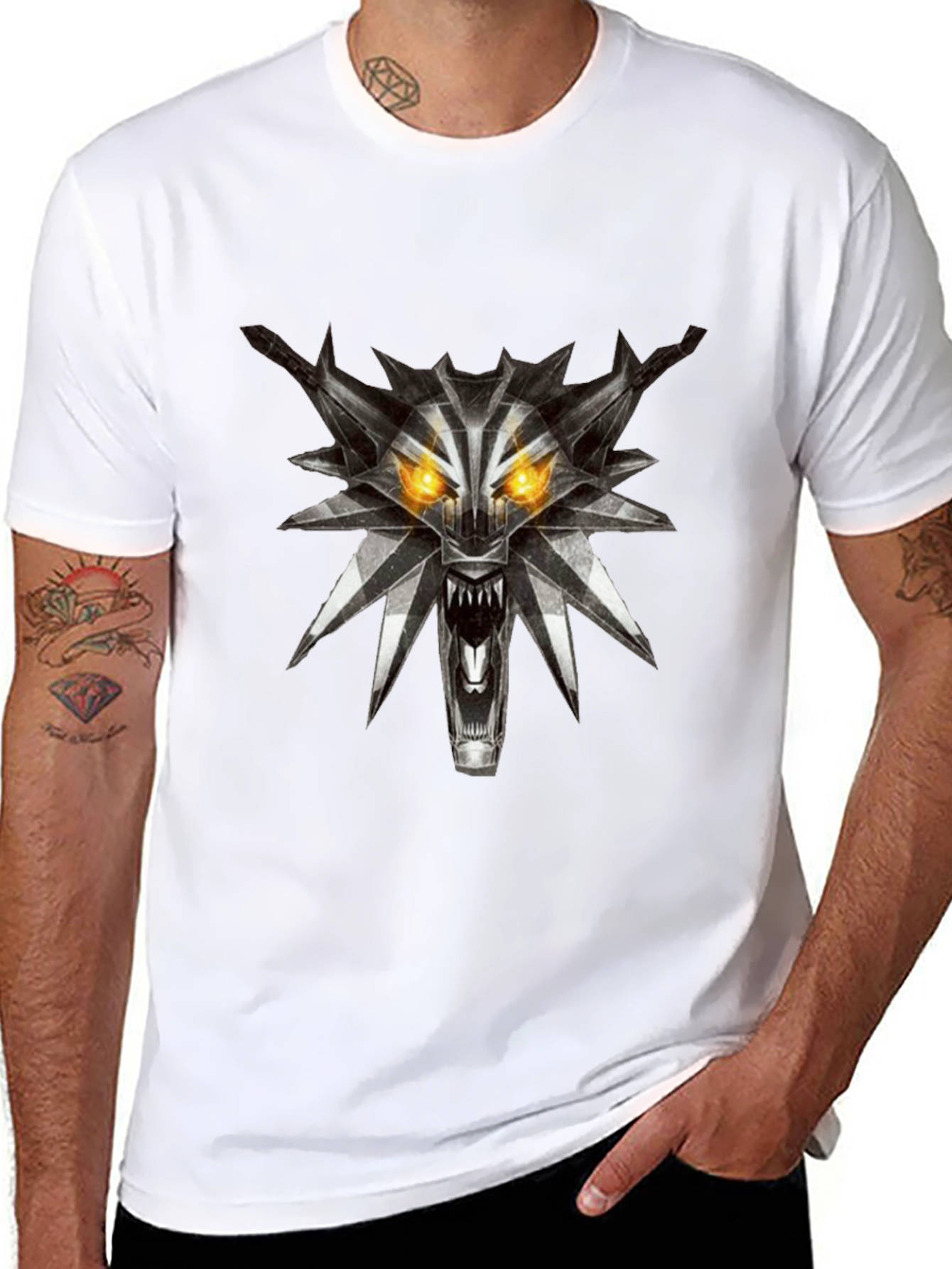 The Witcher Wolf Medallion Black T-Shirt