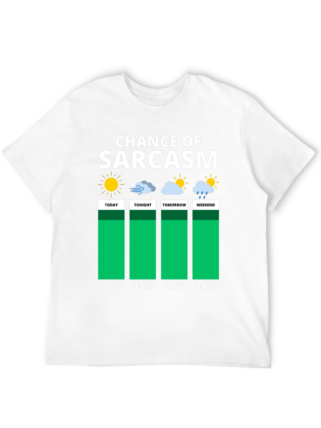 Sarcasm Chance Weather Forecast Graphic Tee