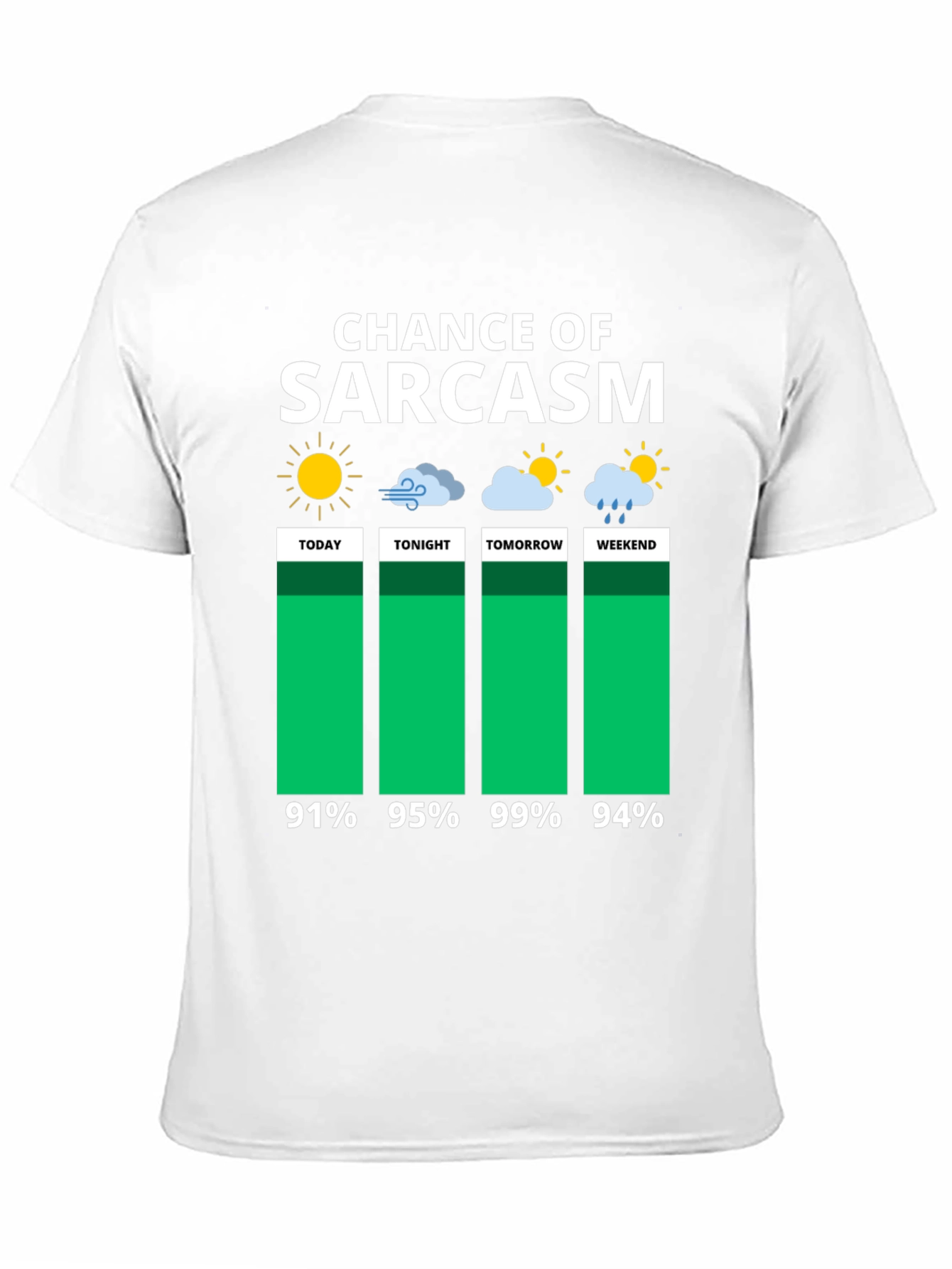 Sarcasm Chance Weather Forecast Graphic Tee