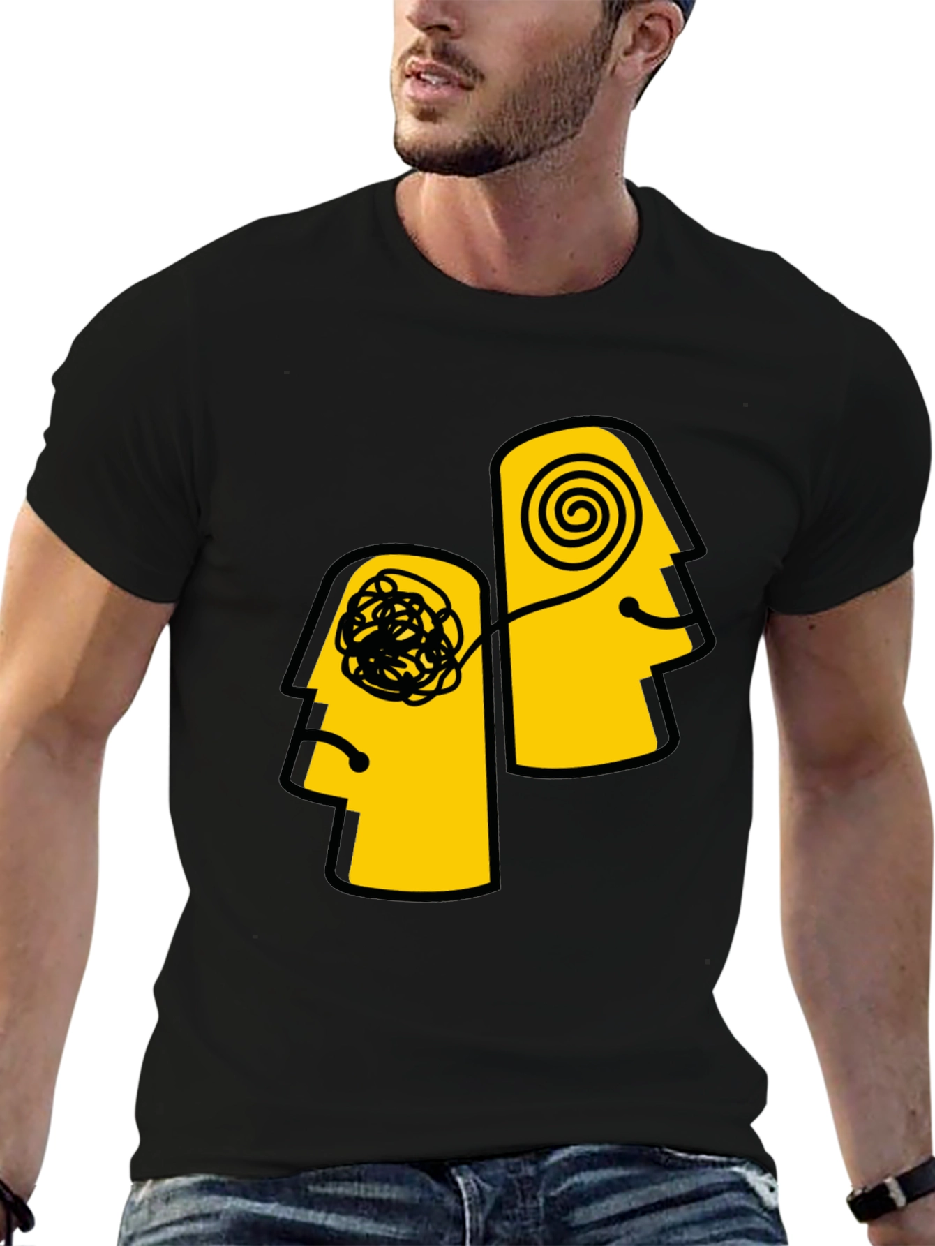 Tangled Minds Graphic Tee - Unisex Black Cotton