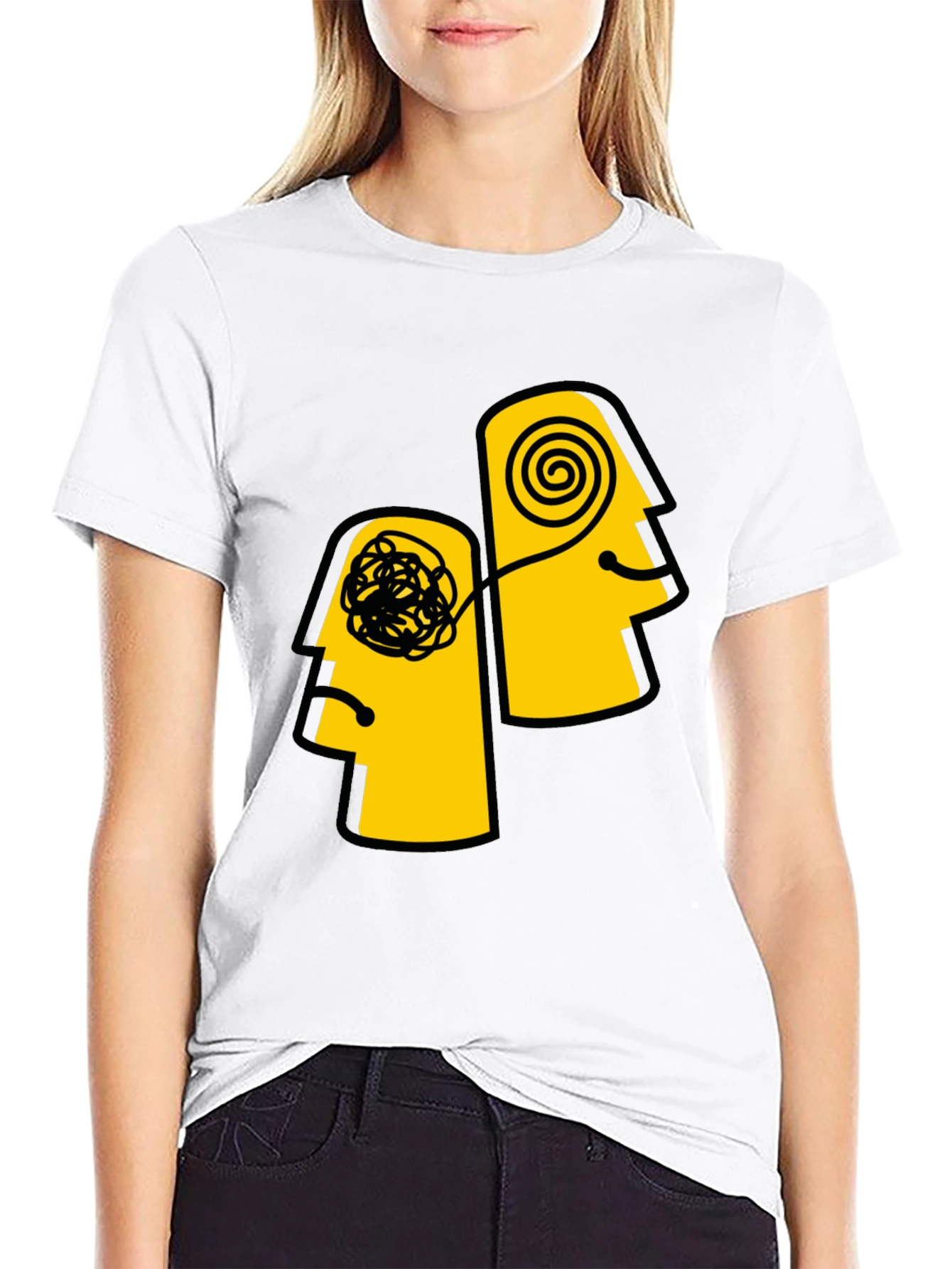 Tangled Minds Graphic Tee - Unisex Black Cotton