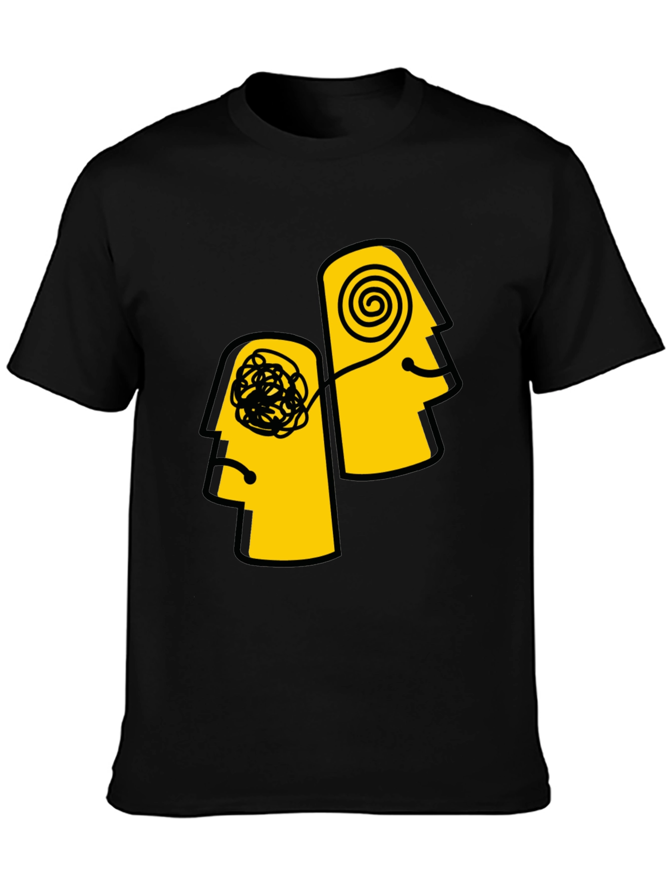Tangled Minds Graphic Tee - Unisex Black Cotton