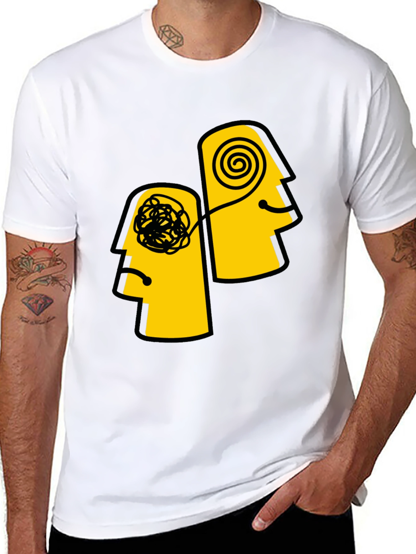 Tangled Minds Graphic Tee - Unisex Black Cotton