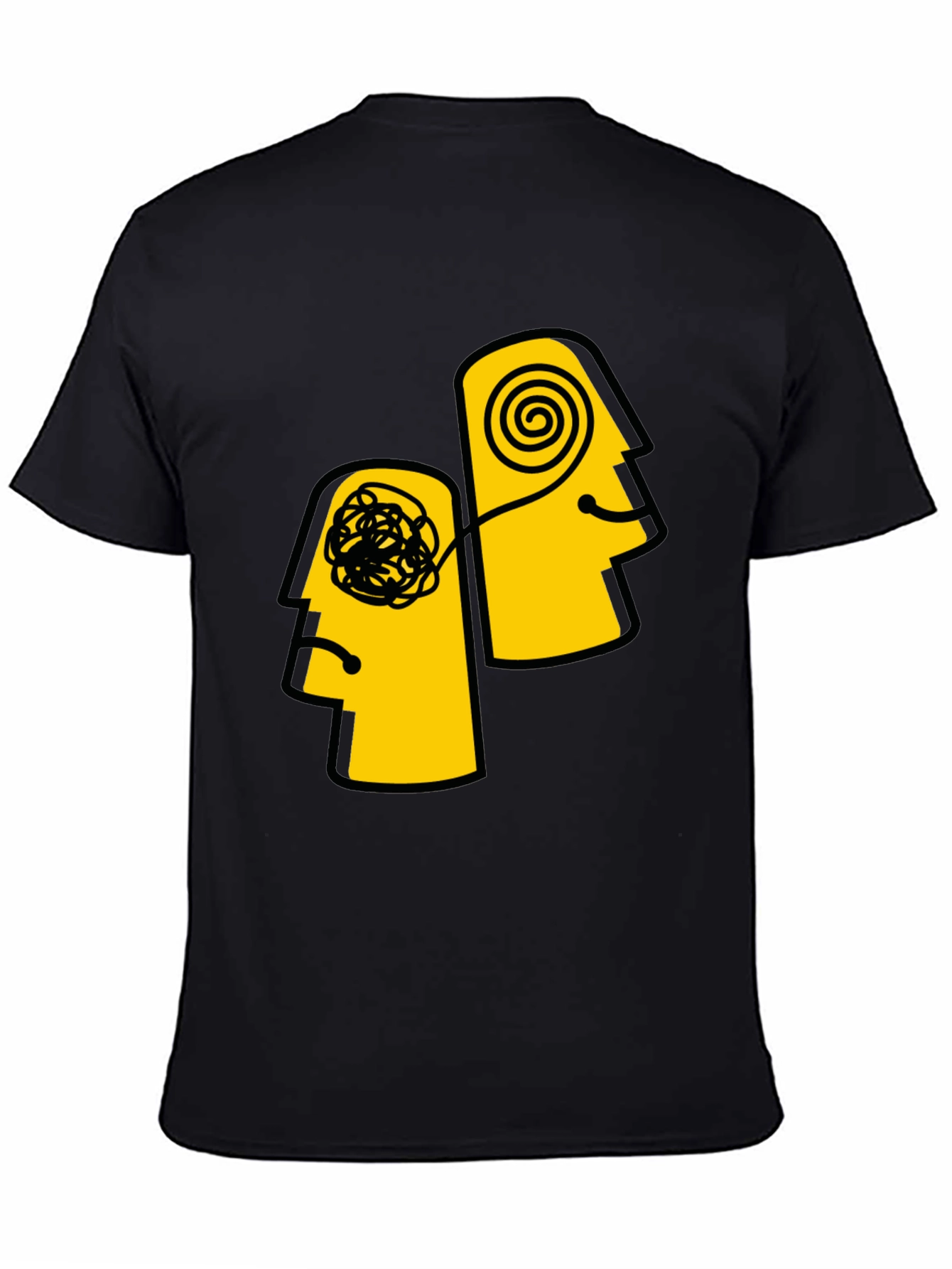 Tangled Minds Graphic Tee - Unisex Black Cotton