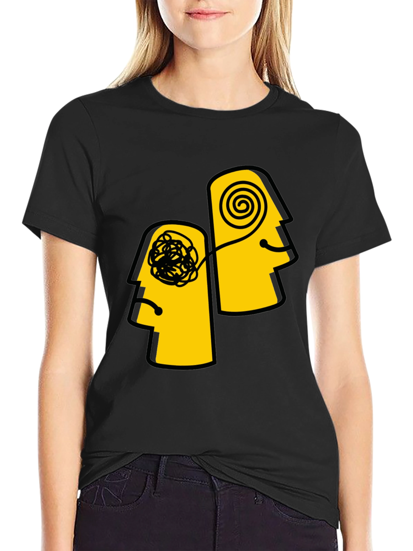 Tangled Minds Graphic Tee - Unisex Black Cotton