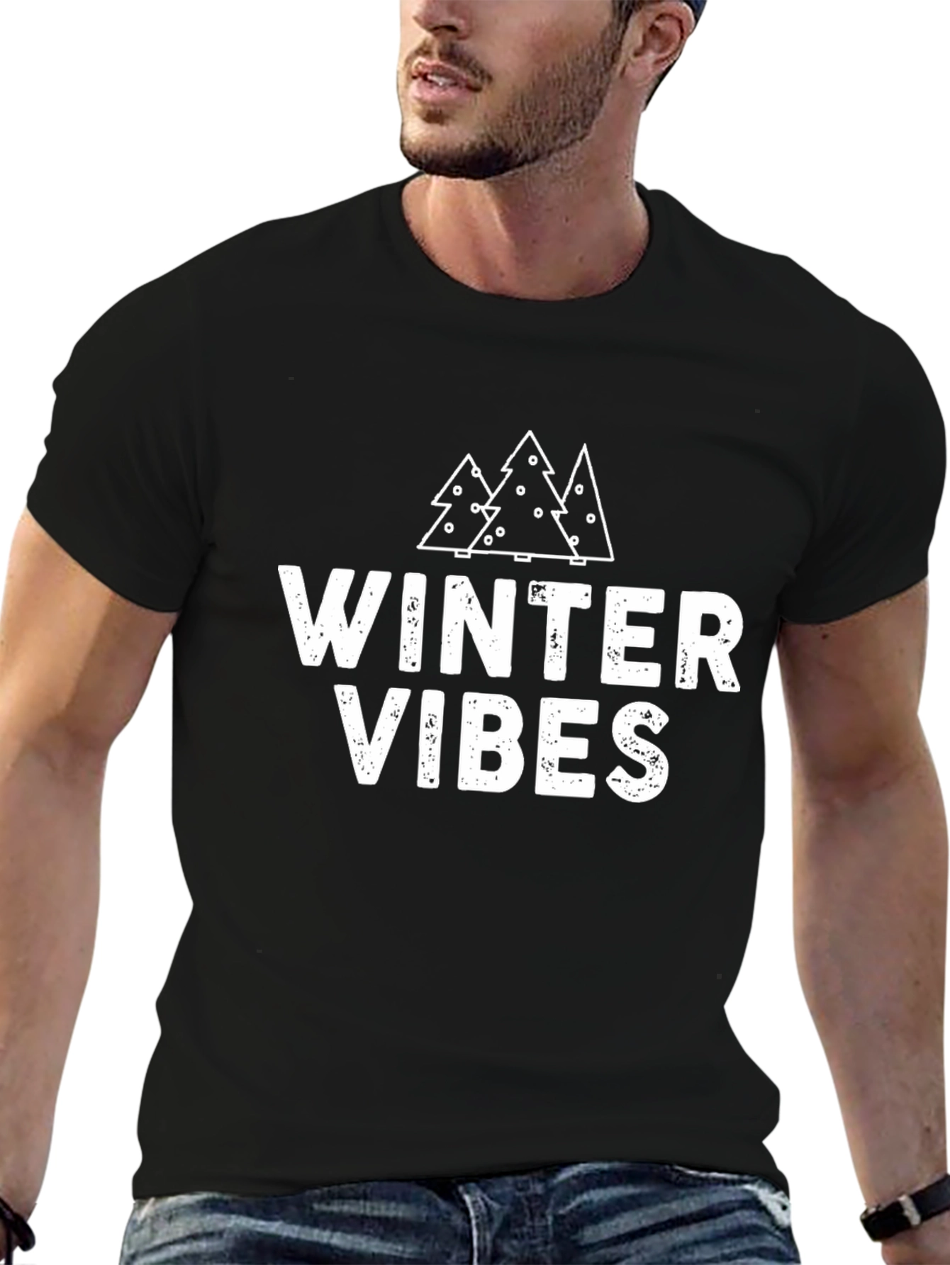 Winter Vibes T-Shirt Holiday Graphic Tee Festive Shirt