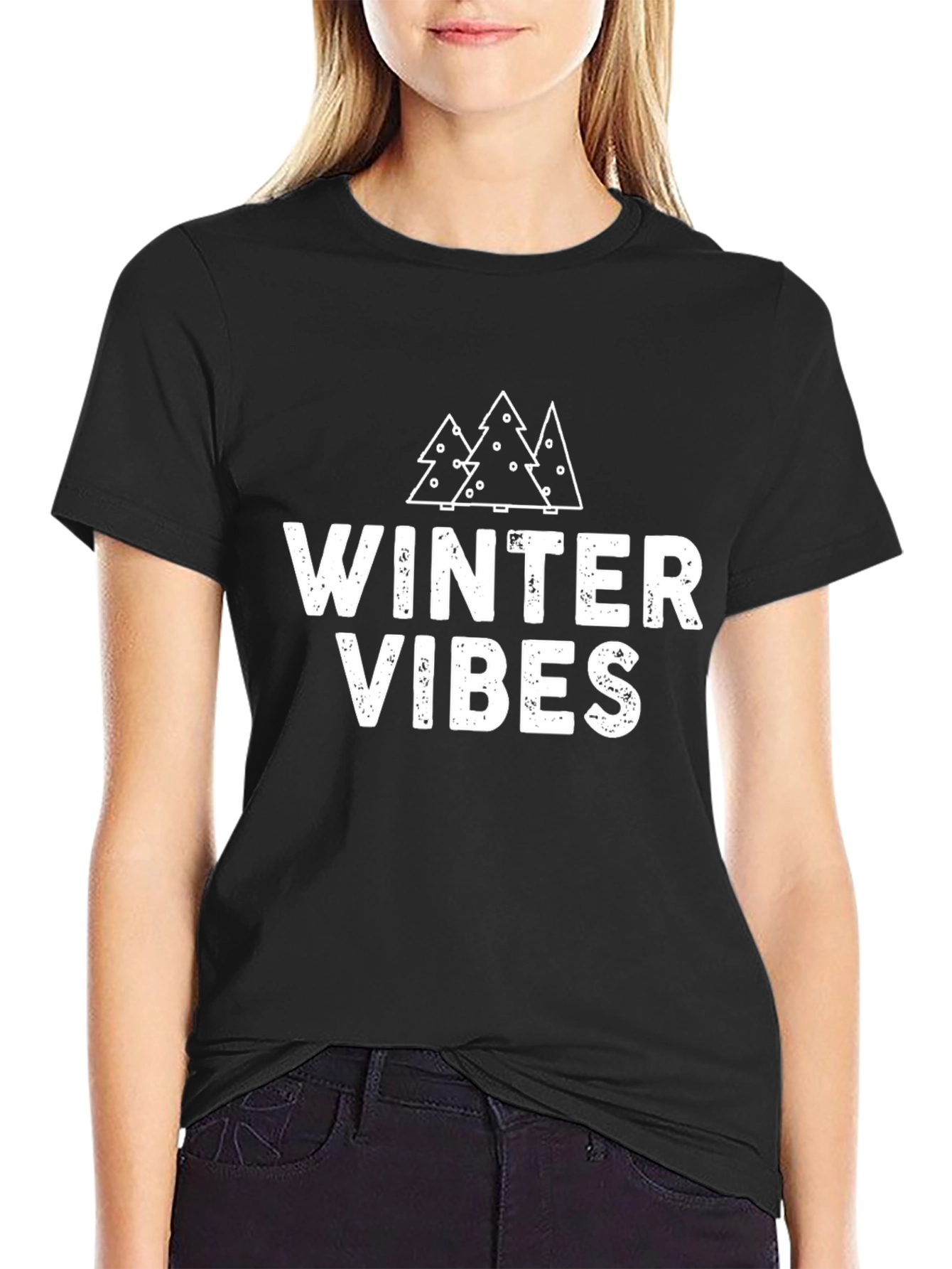 Winter Vibes T-Shirt Holiday Graphic Tee Festive Shirt