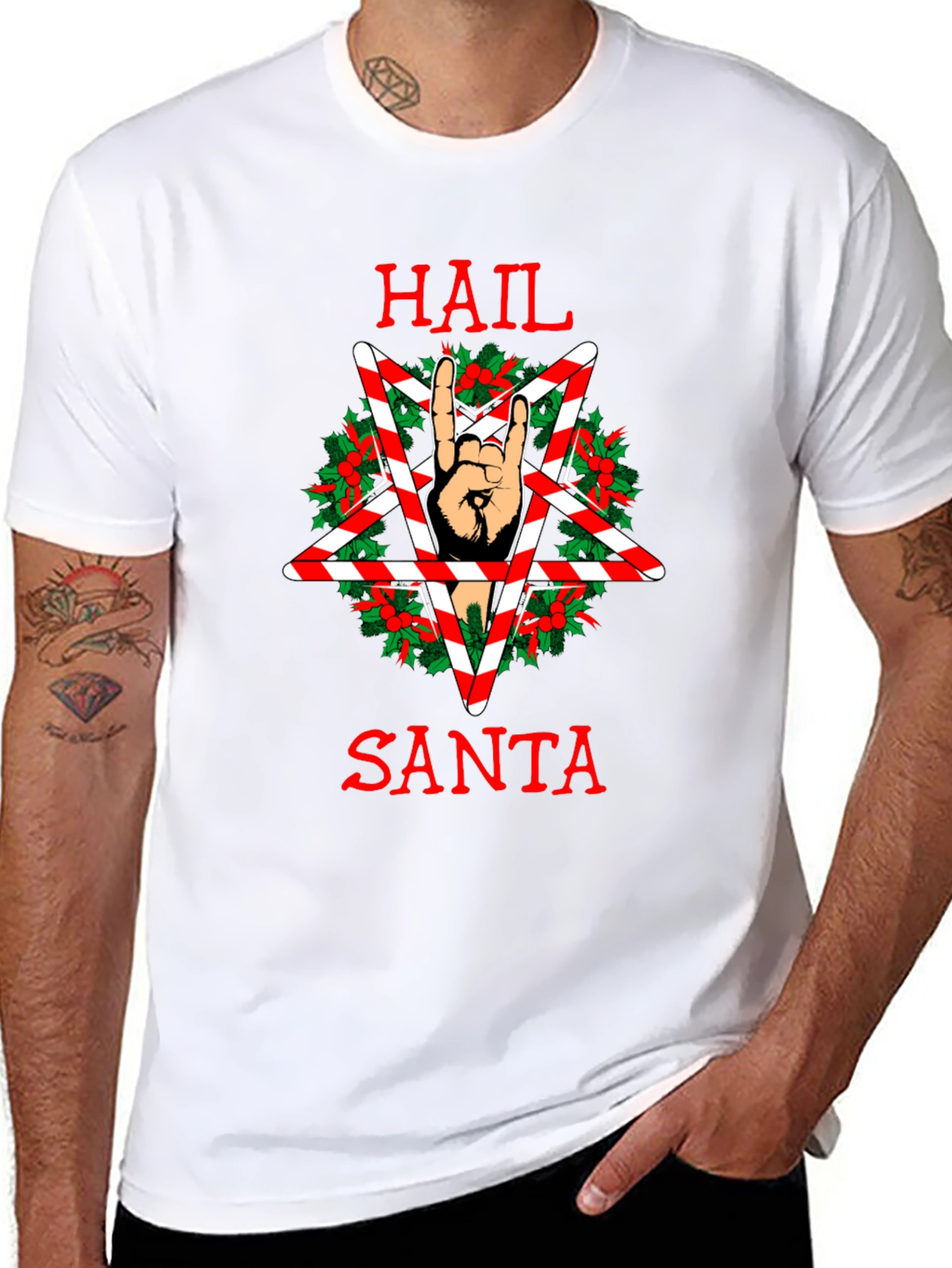 Hail Santa Funny Christmas T-Shirt