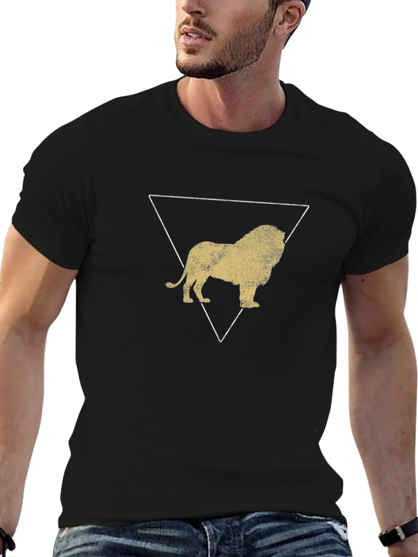 Lion Graphic Tee - Mens Black T-Shirt