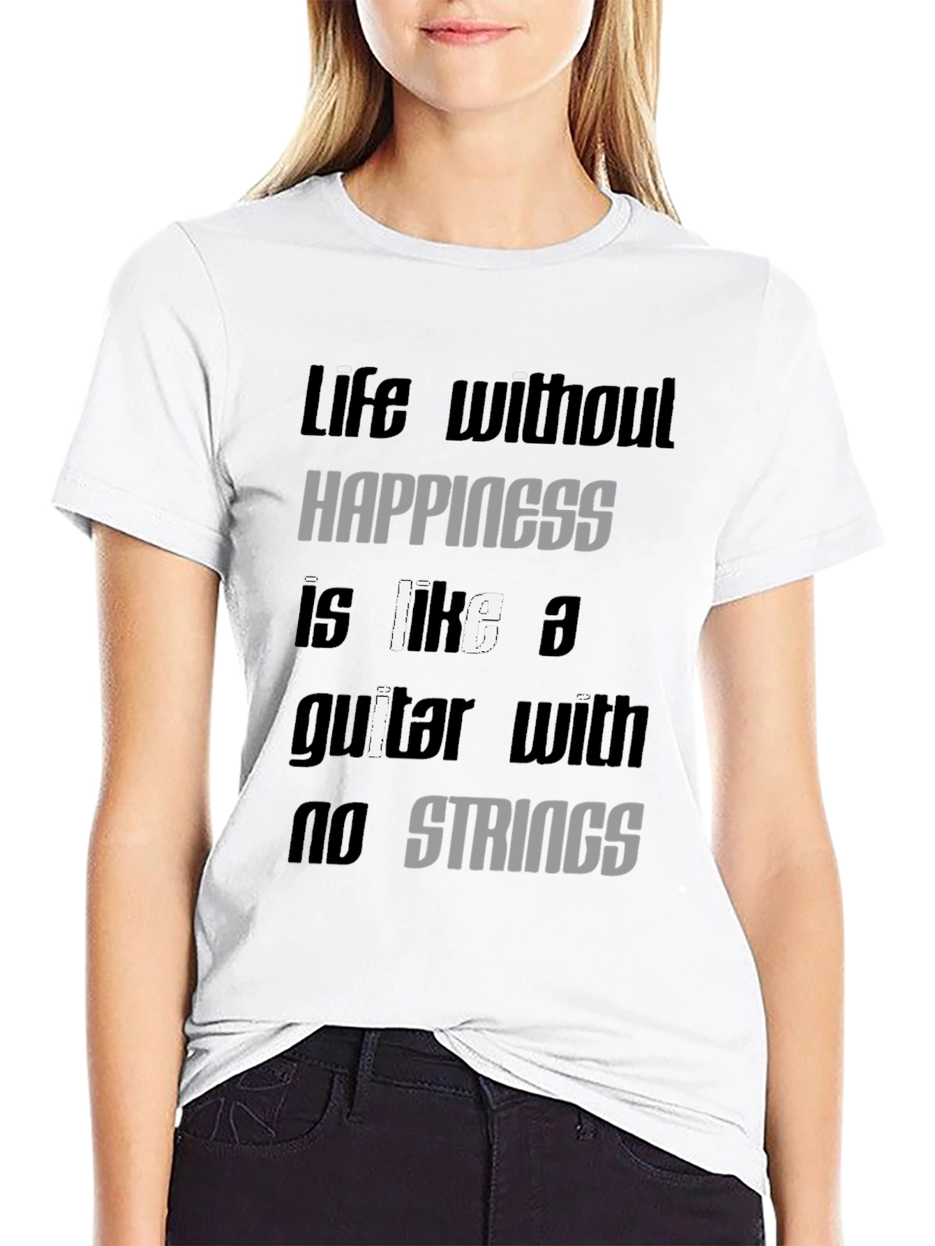 Life Without Happiness Graphic Tee - Black